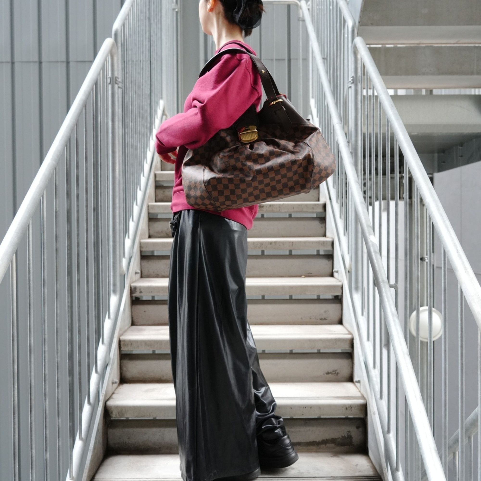 Louis Vuitton Louis Vuitton Damier Sistine GM N41540 Shoulder Bag, Brown, 2009, WS27352 Size ONE SIZE - 12 Thumbnail