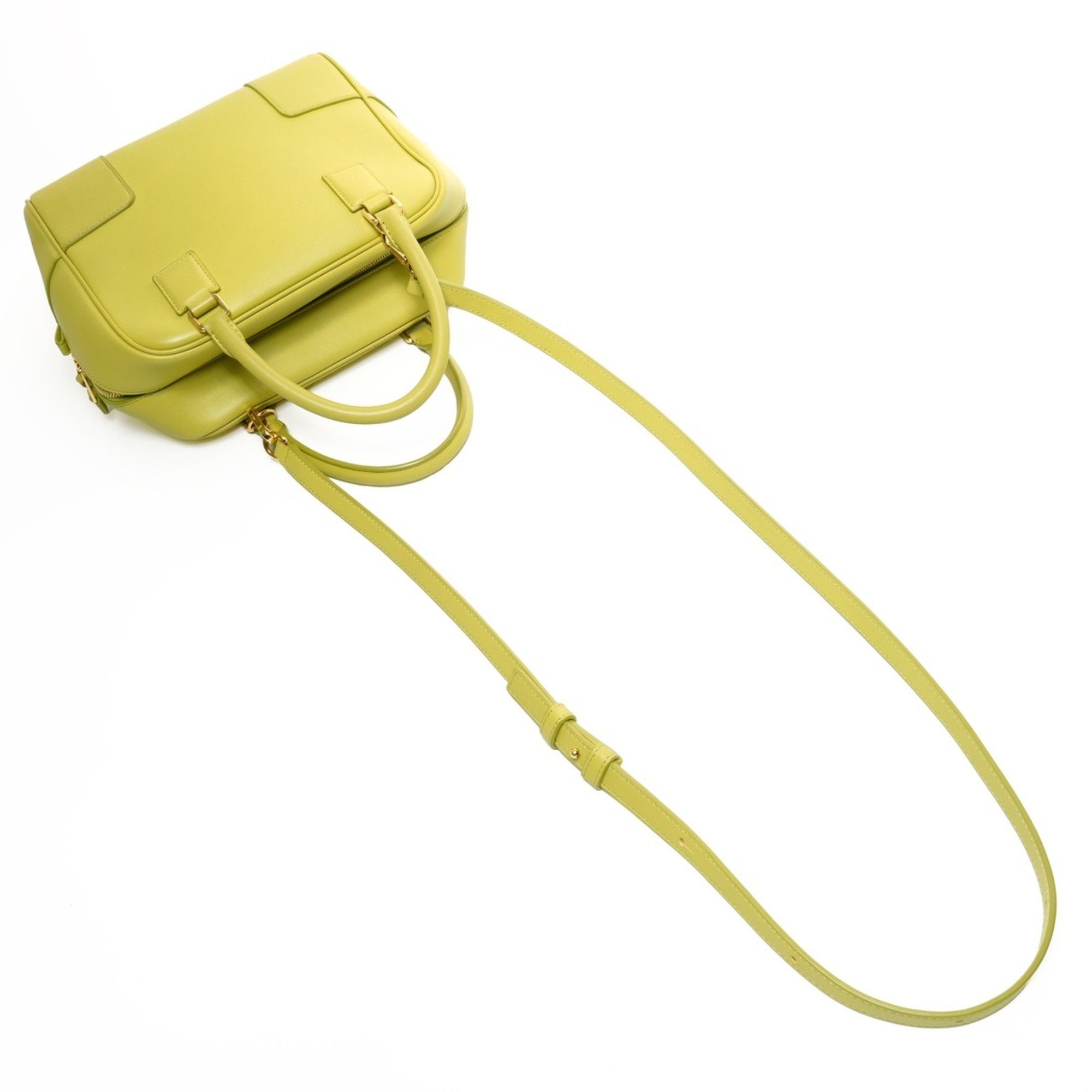 Loewe LOEWE Amazona Leather Anagram 2-Way Handbag, Green, WS26115 Size ONE SIZE - 8 Thumbnail