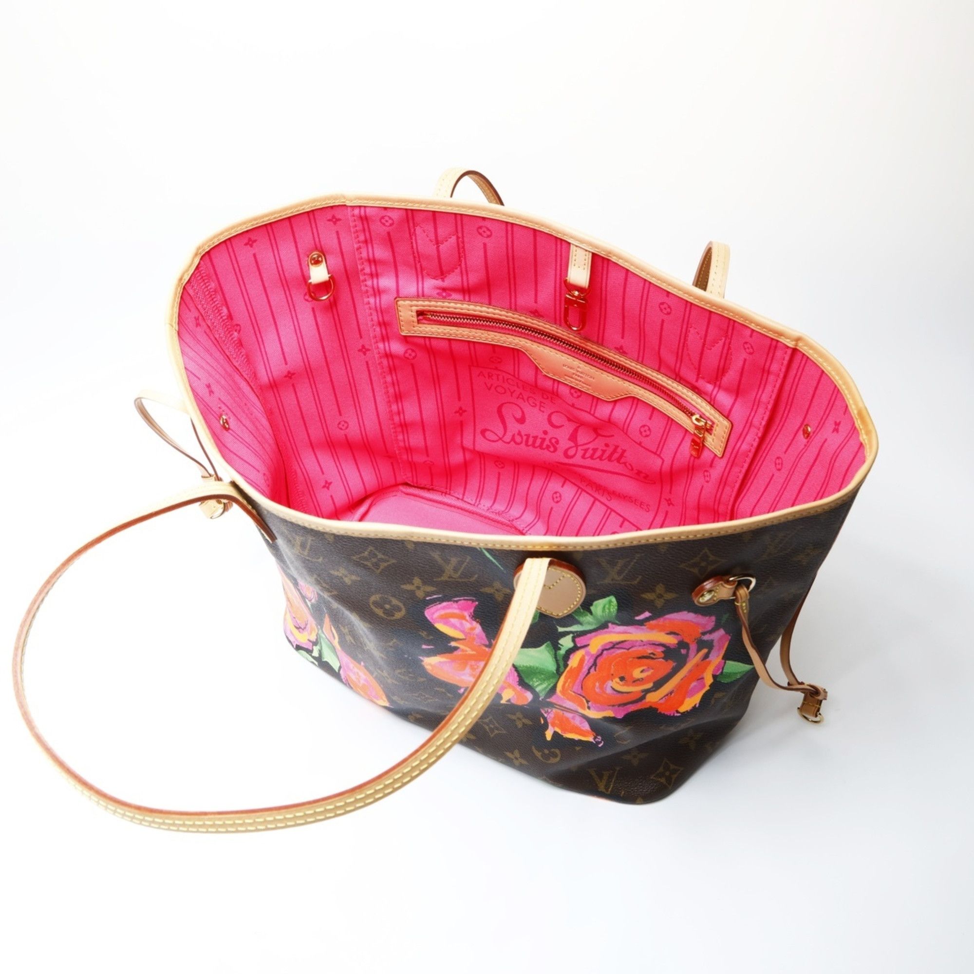 Louis Vuitton Louis Vuitton 2008 Monogram Rose Neverfull MM M48683 Tote Bag, Brown, WS26662 Size ONE SIZE - 10 Thumbnail