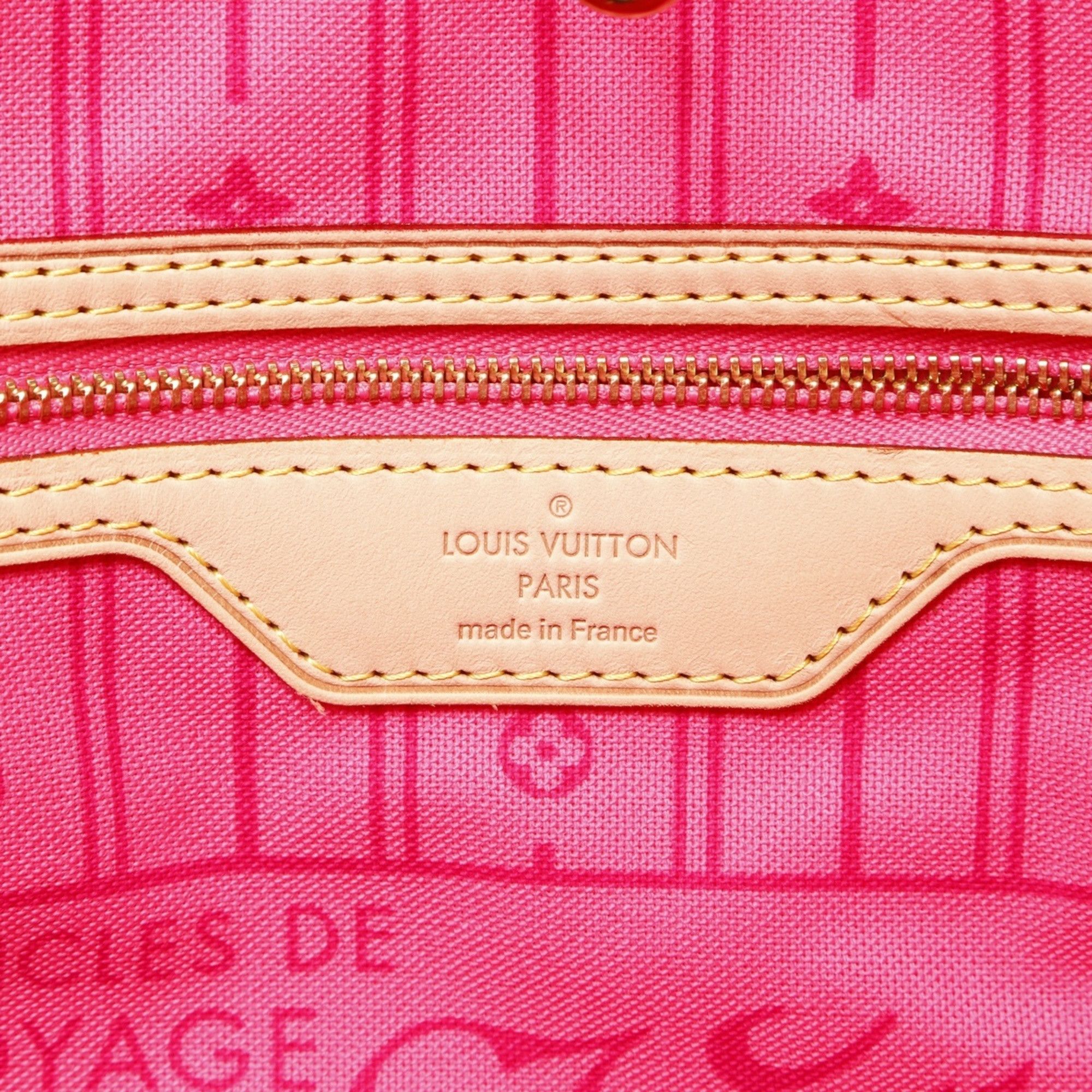Louis Vuitton Louis Vuitton 2008 Monogram Rose Neverfull MM M48683 Tote Bag, Brown, WS26662 Size ONE SIZE - 9 Thumbnail