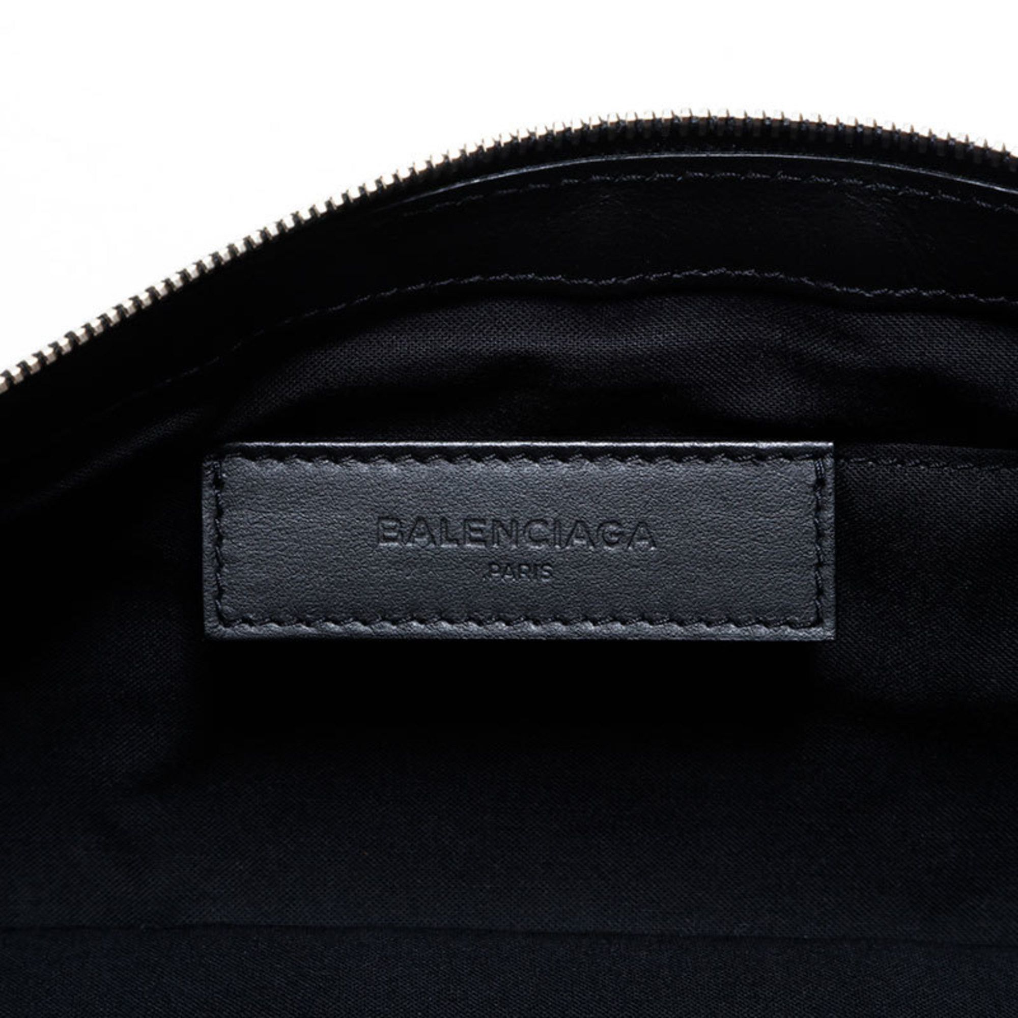 Balenciaga Balenciaga Clip Nylon Check Clutch Bag, Navy, WS22723 Size ONE SIZE - 9 Thumbnail