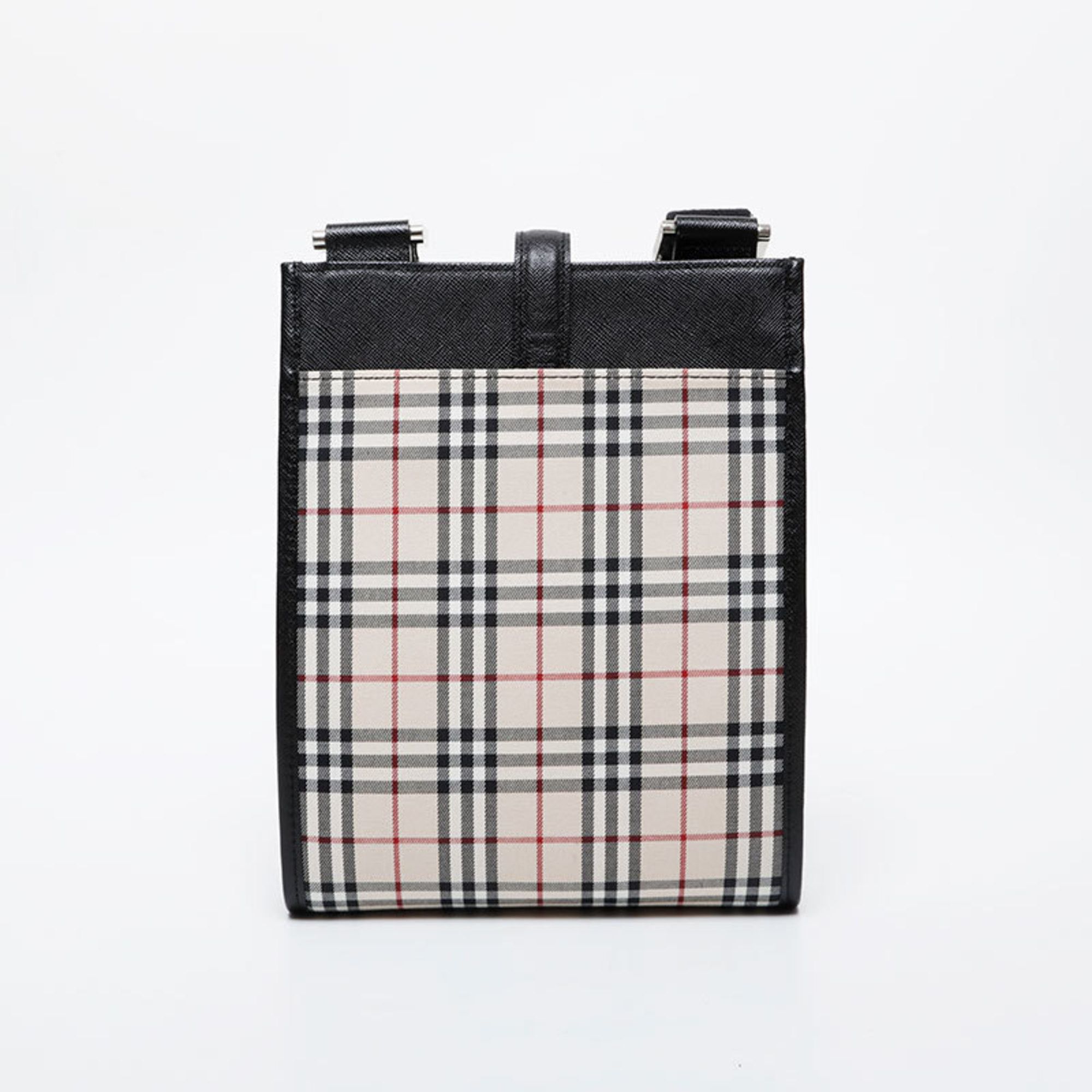 Burberry Burberry Check Canvas and Leather Shoulder Bag, Beige, WS21612 Size ONE SIZE - 2 Thumbnail