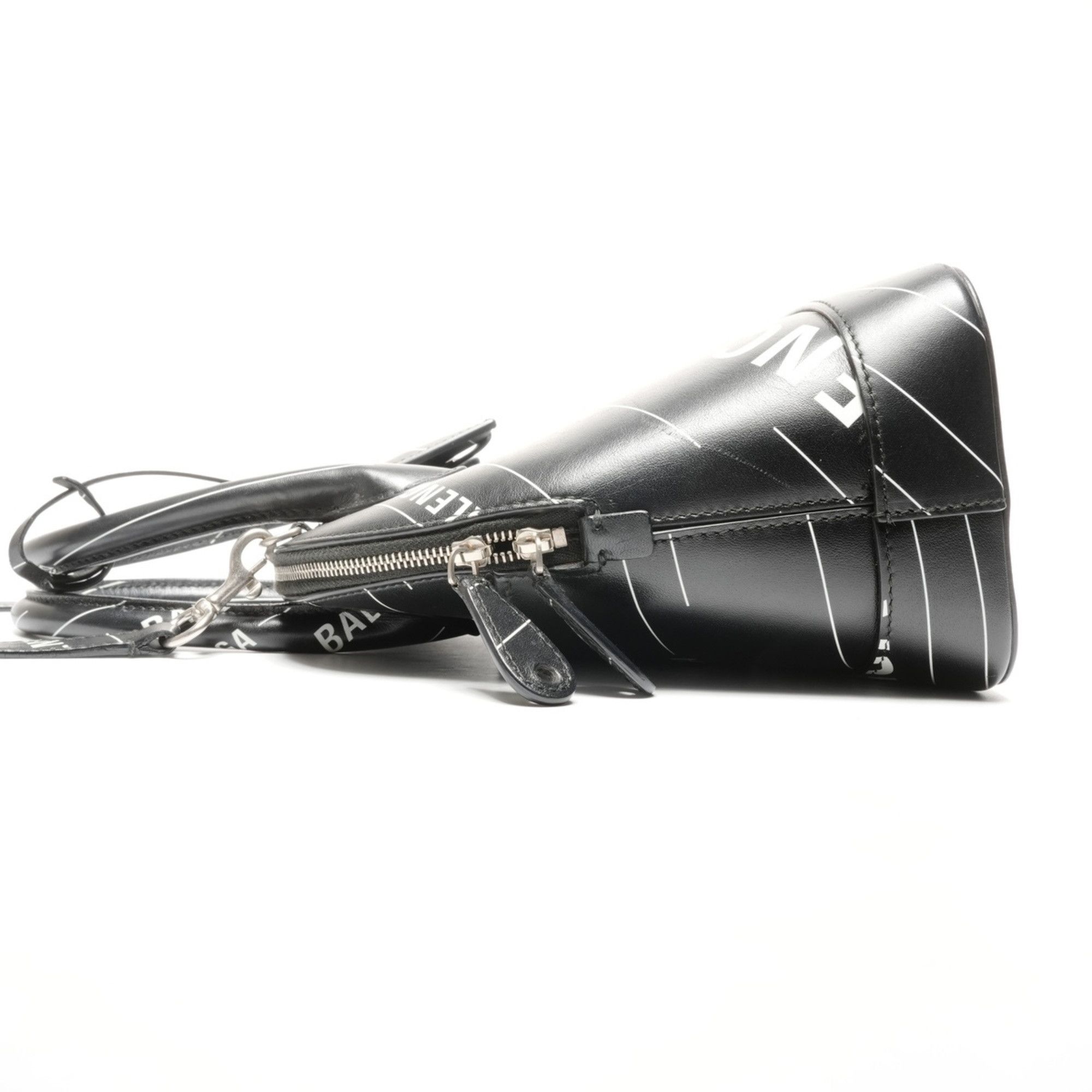 Balenciaga Balenciaga Villetop 2-way M Leather Handbag, Black, WS25146 Size ONE SIZE - 3 Thumbnail