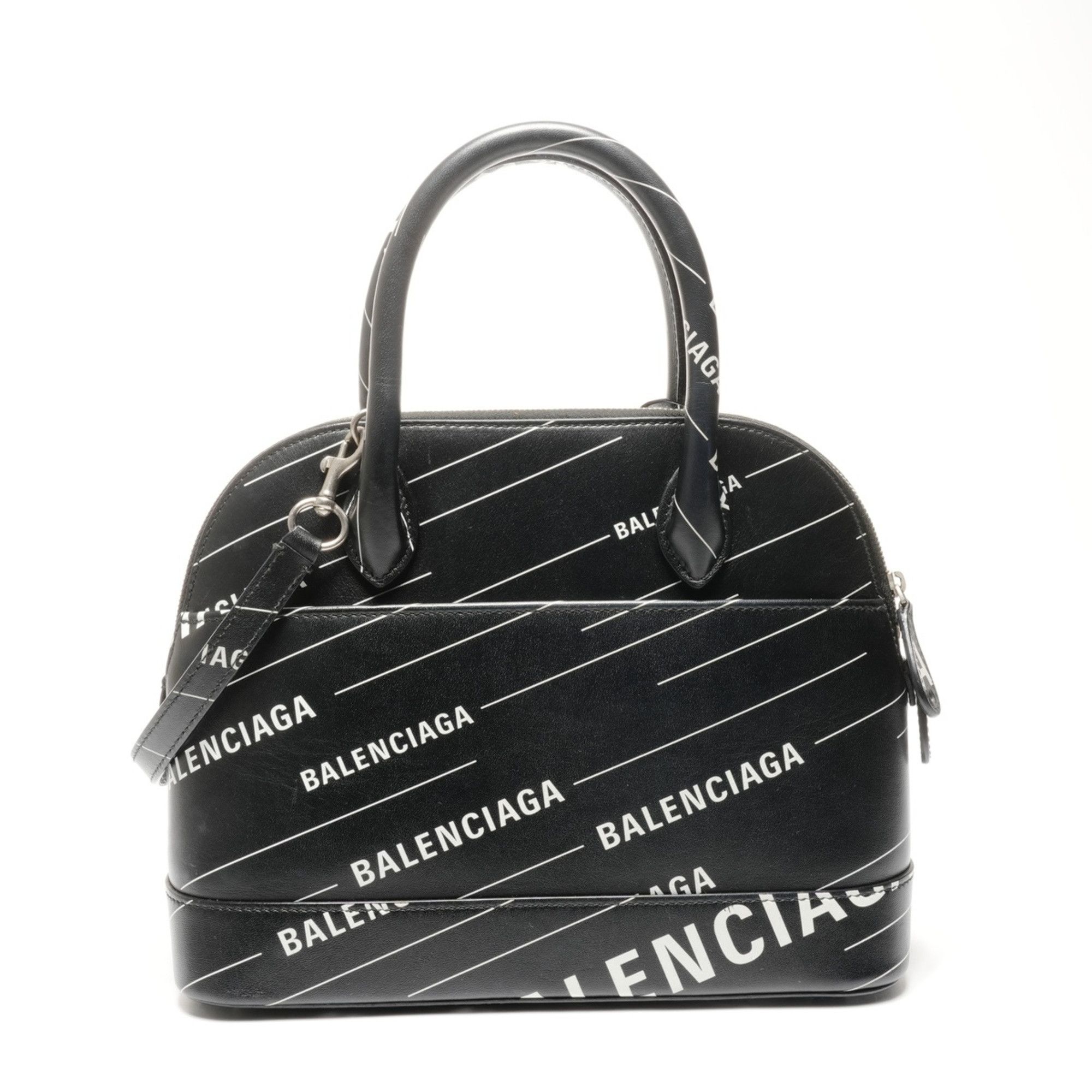Balenciaga Balenciaga Villetop 2-way M Leather Handbag, Black, WS25146 Size ONE SIZE - 2 Thumbnail
