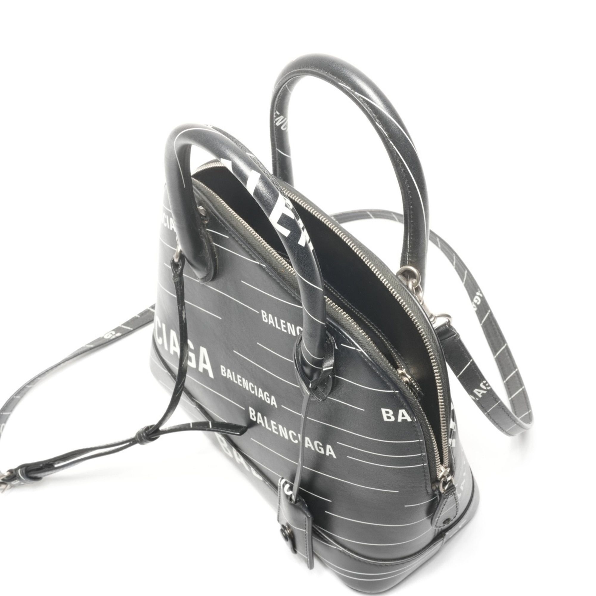 Balenciaga Balenciaga Villetop 2-way M Leather Handbag, Black, WS25146 Size ONE SIZE - 10 Thumbnail