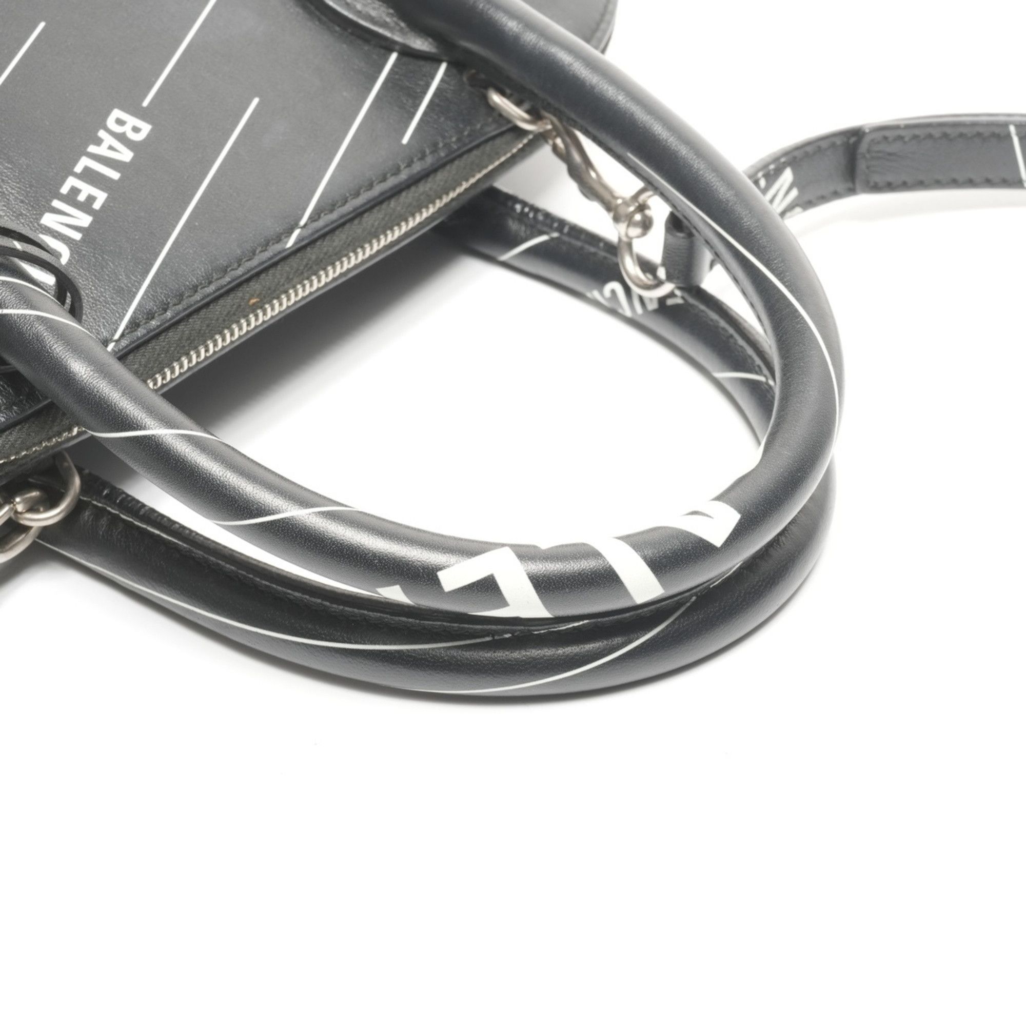 Balenciaga Balenciaga Villetop 2-way M Leather Handbag, Black, WS25146 Size ONE SIZE - 12 Thumbnail