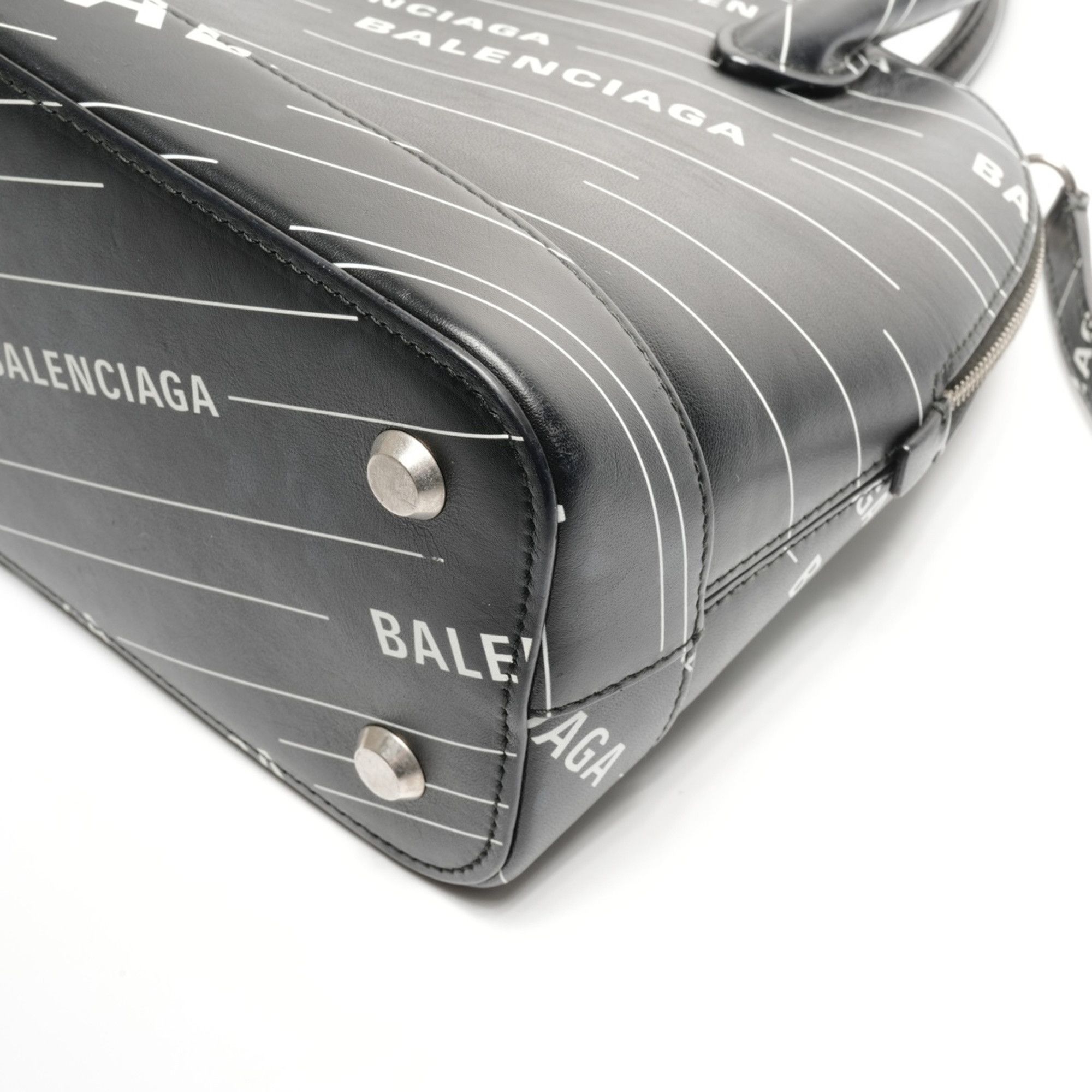 Balenciaga Balenciaga Villetop 2-way M Leather Handbag, Black, WS25146 Size ONE SIZE - 6 Thumbnail