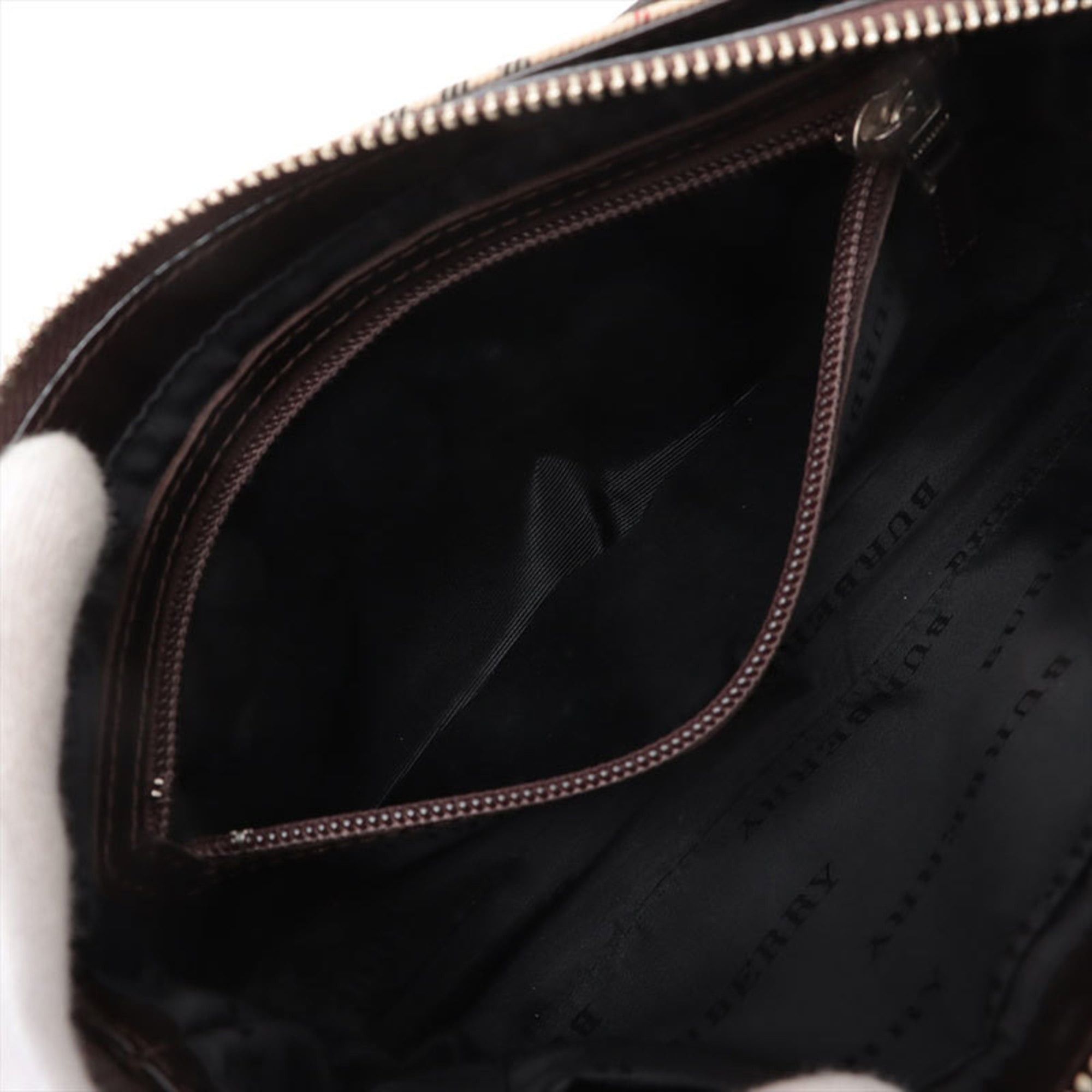 Burberry Burberry Check Canvas Shoulder Bag Brown WS15713 Size ONE SIZE - 10 Thumbnail