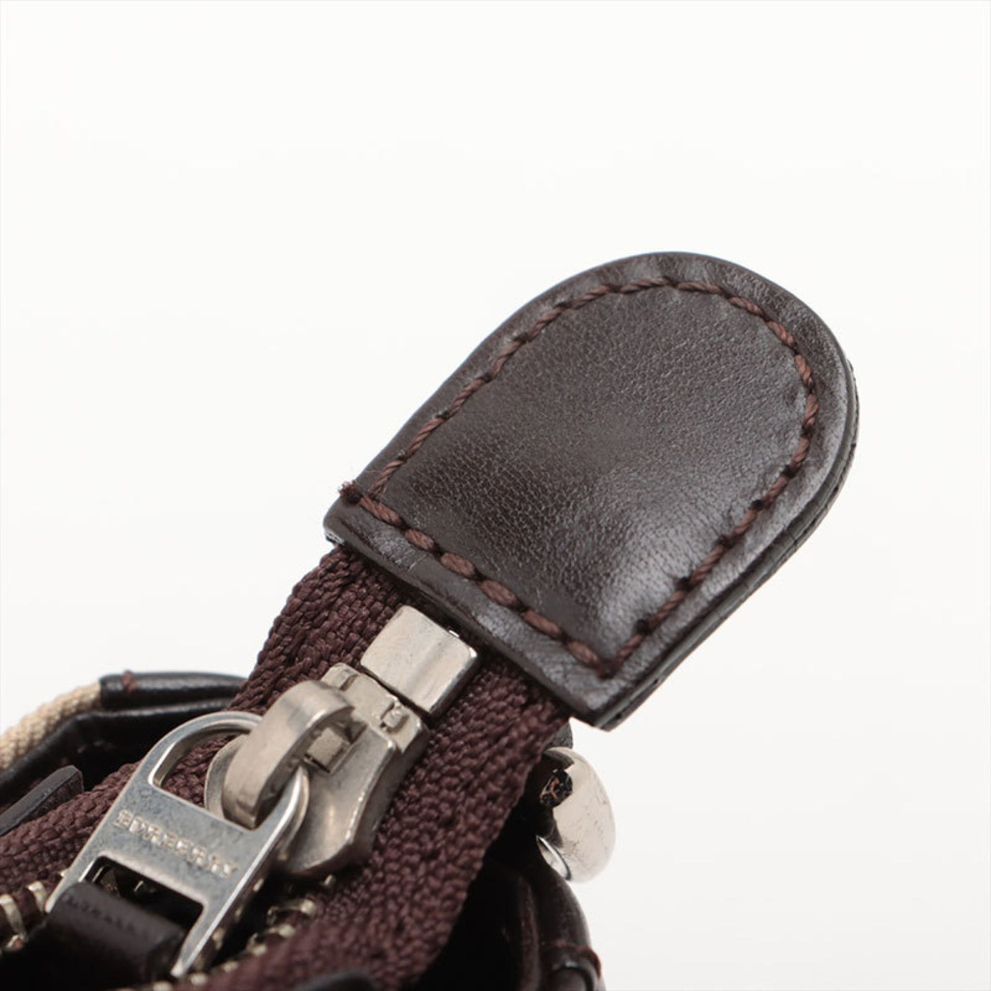 Burberry Burberry Check Canvas Shoulder Bag Brown WS15713 Size ONE SIZE - 3 Thumbnail