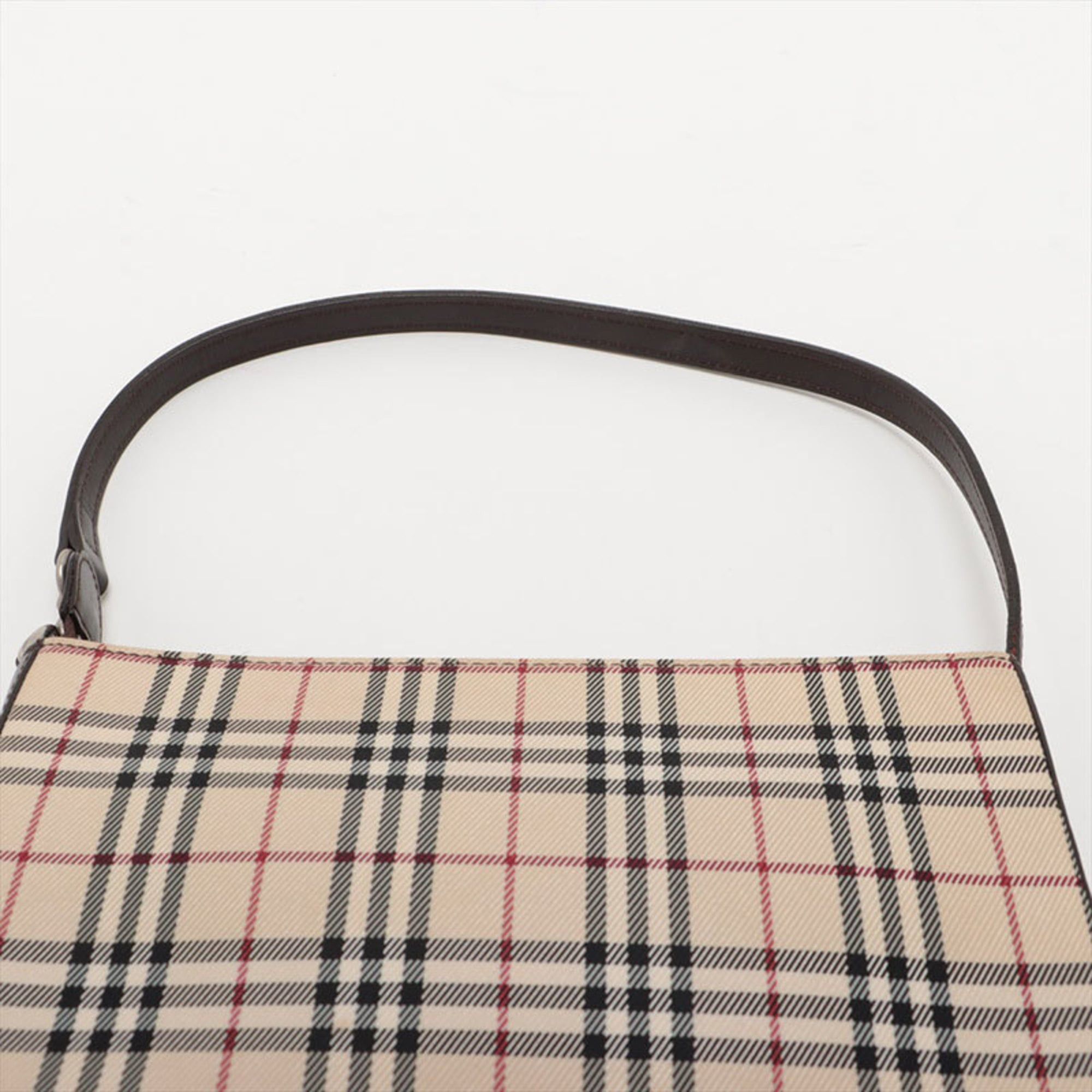 Burberry Burberry Check Canvas Shoulder Bag Brown WS15713 Size ONE SIZE - 7 Thumbnail