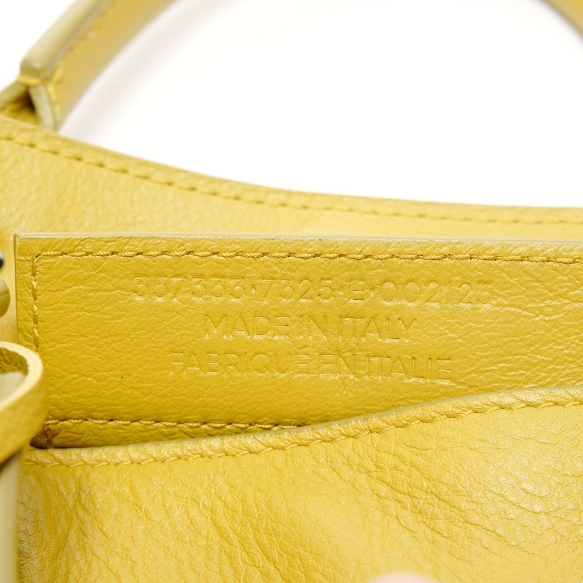 Balenciaga Balenciaga The Paper Mini Leather 2-Way Shoulder Bag, Yellow, WS25150 Size ONE SIZE - 10 Thumbnail