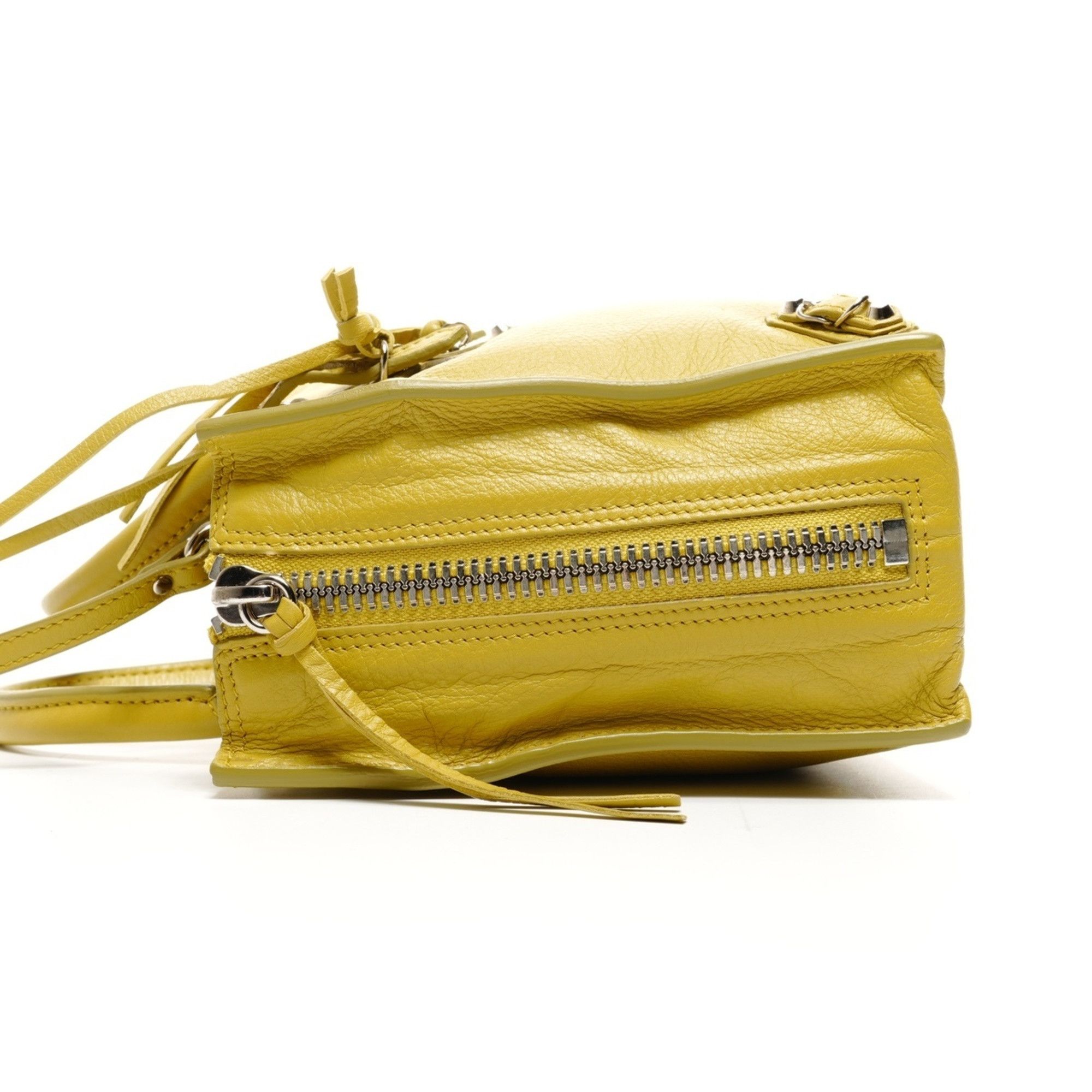 Balenciaga Balenciaga The Paper Mini Leather 2-Way Shoulder Bag, Yellow, WS25150 Size ONE SIZE - 3 Thumbnail