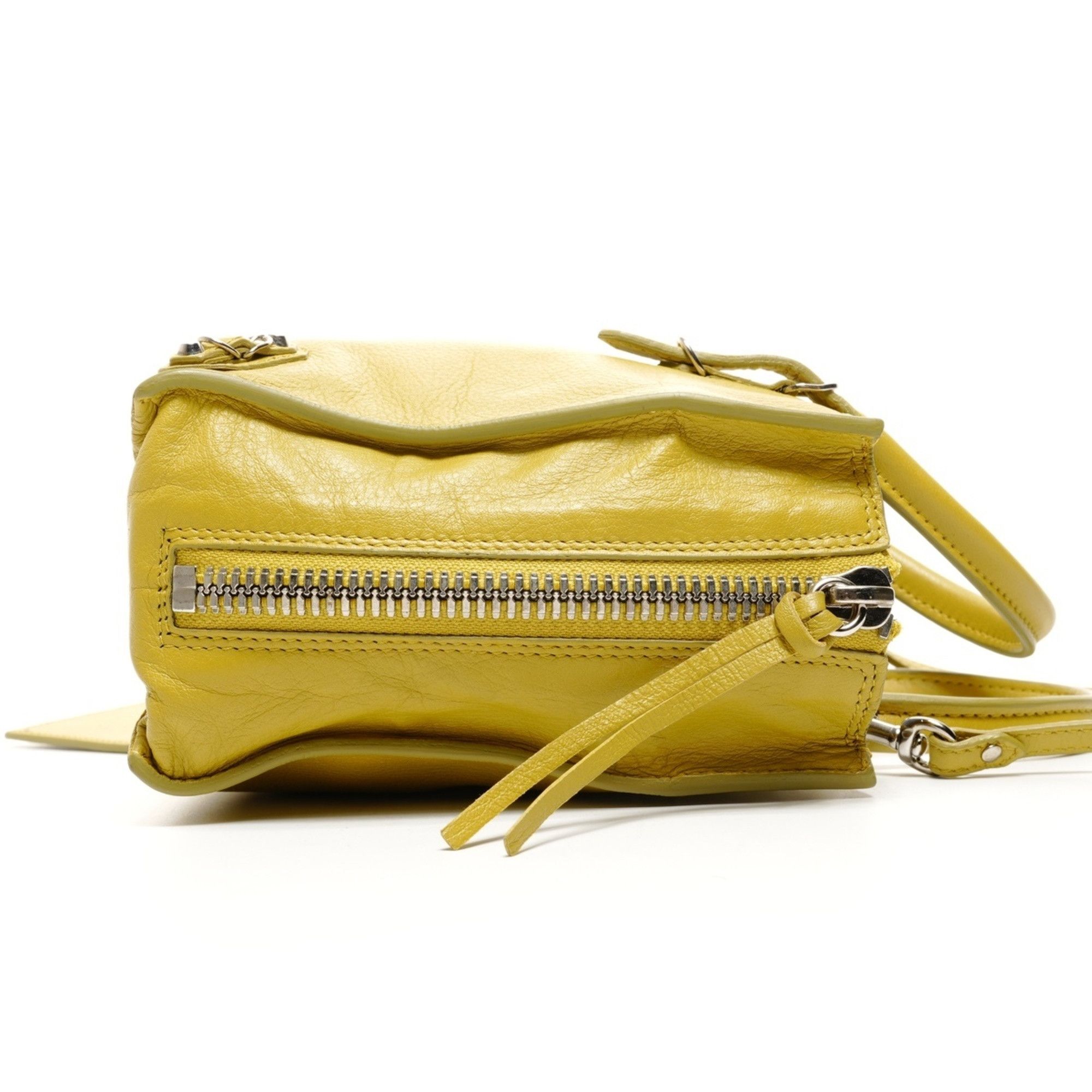 Balenciaga Balenciaga The Paper Mini Leather 2-Way Shoulder Bag, Yellow, WS25150 Size ONE SIZE - 4 Thumbnail