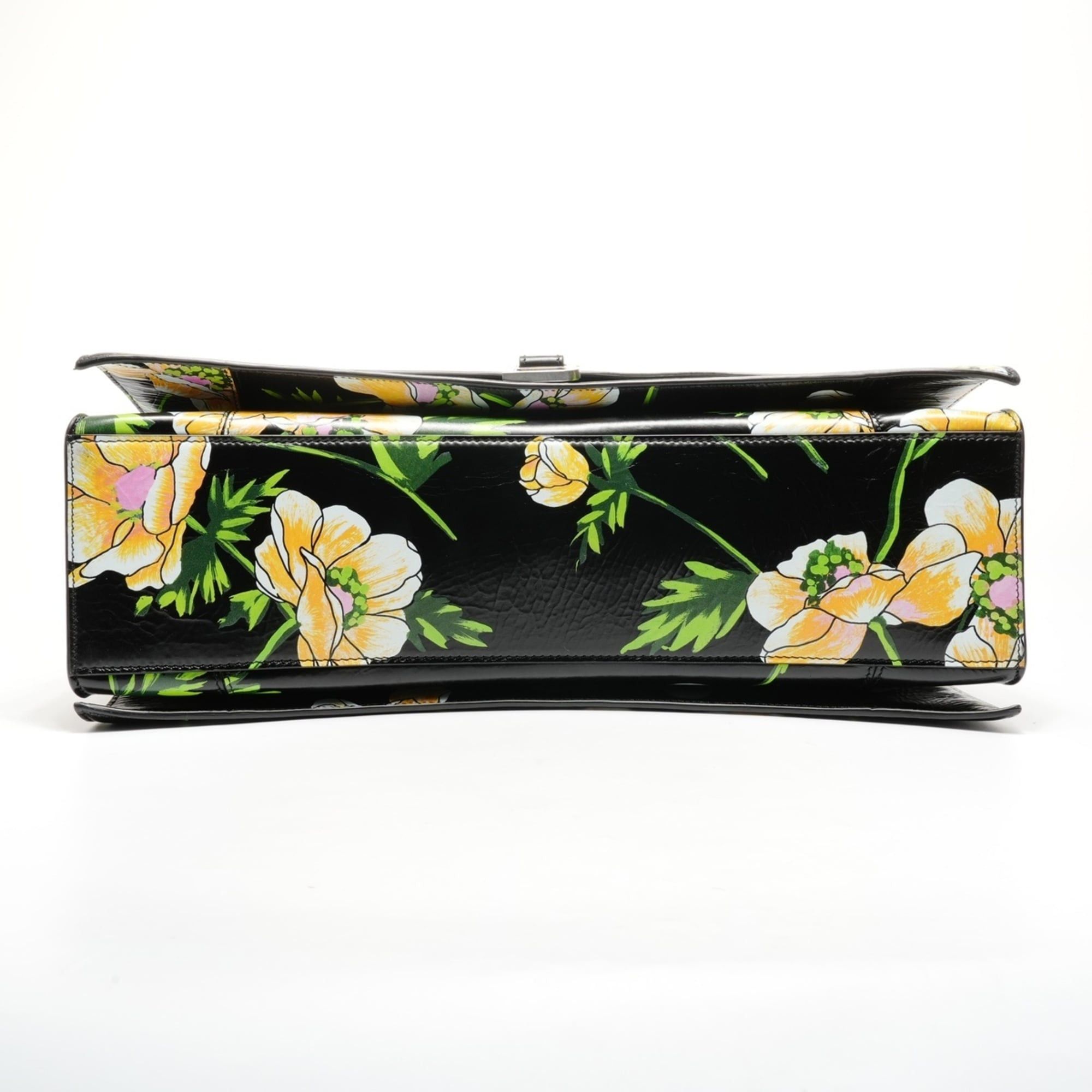 Balenciaga Balenciaga Crushed L Floral Shoulder Bag, Black, WS25177 Size ONE SIZE - 7 Thumbnail