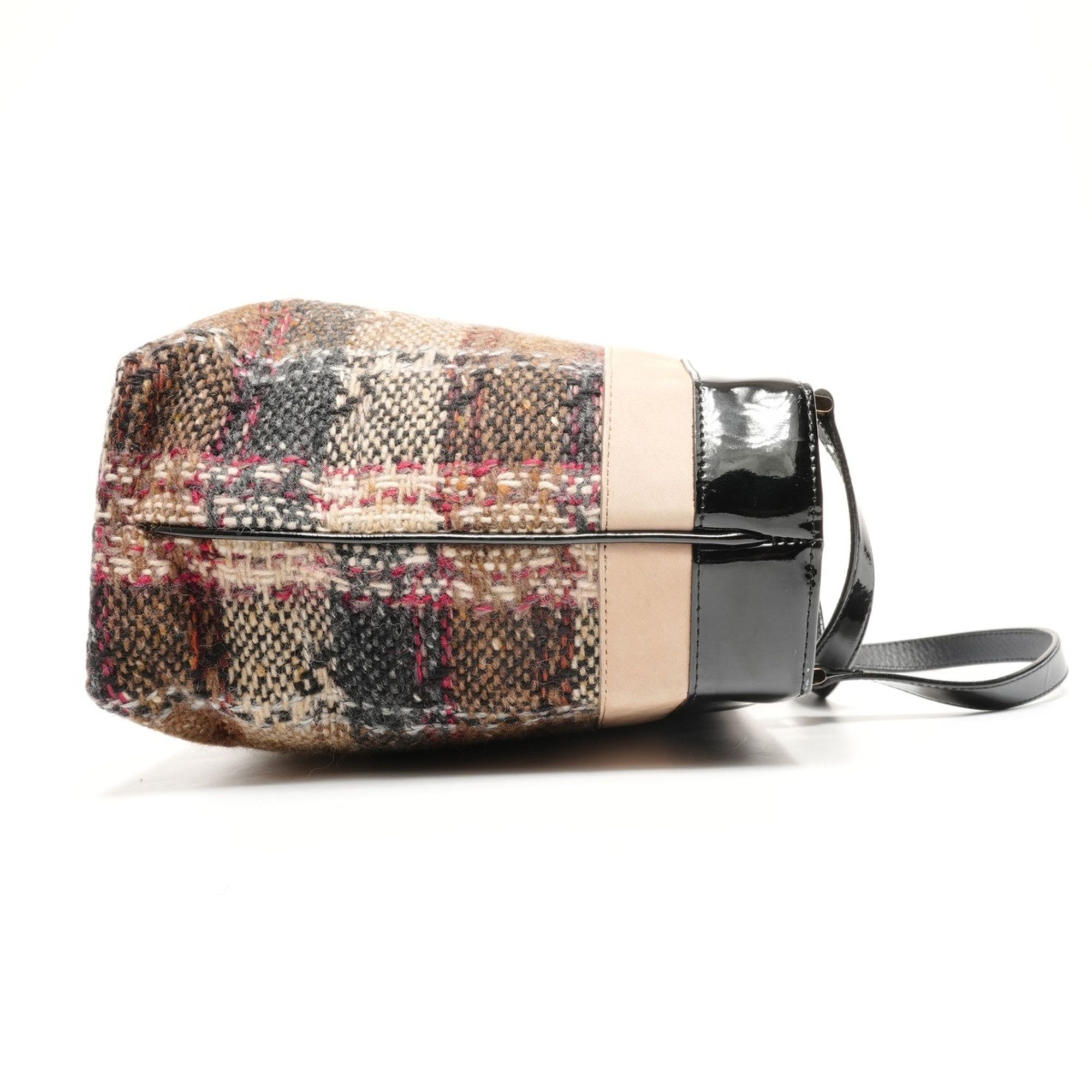Burberry Burberry Tweed Wool PVB Handbag, Beige, WS25411 Size ONE SIZE - 4 Thumbnail