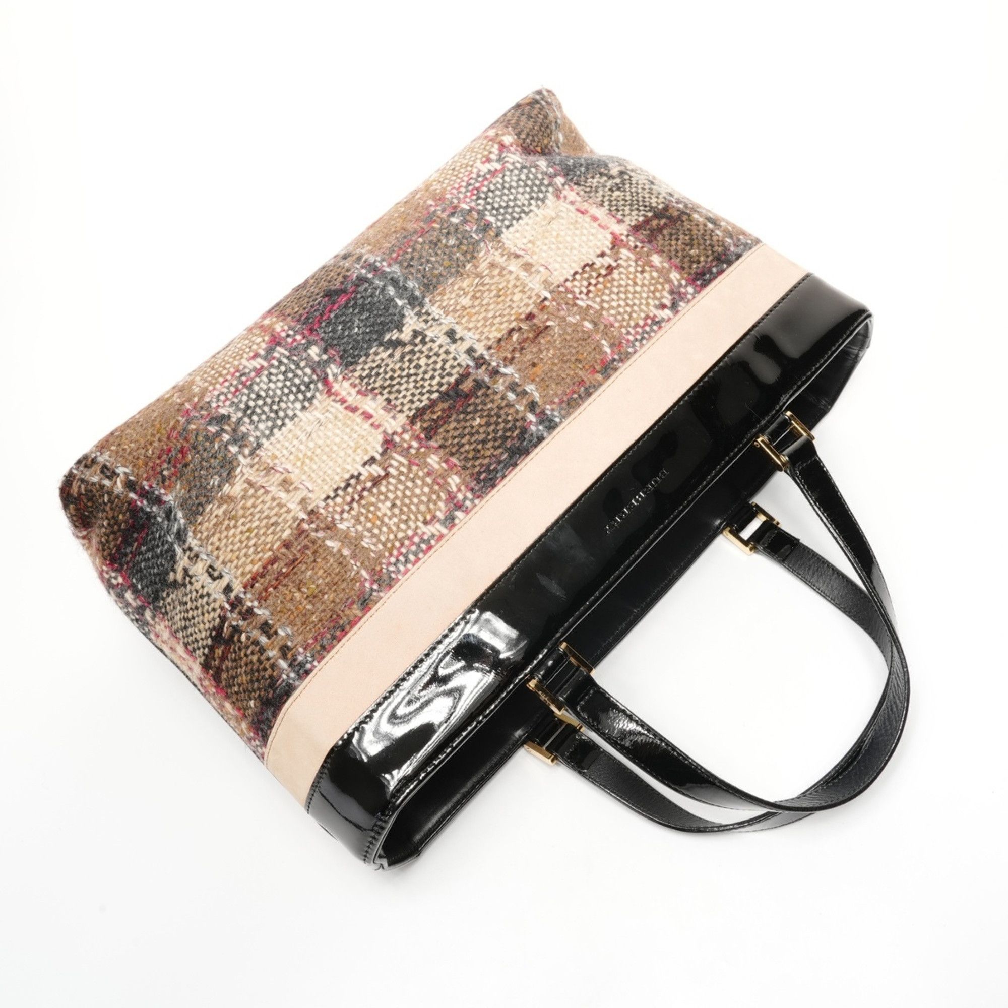 Burberry Burberry Tweed Wool PVB Handbag, Beige, WS25411 Size ONE SIZE - 8 Thumbnail