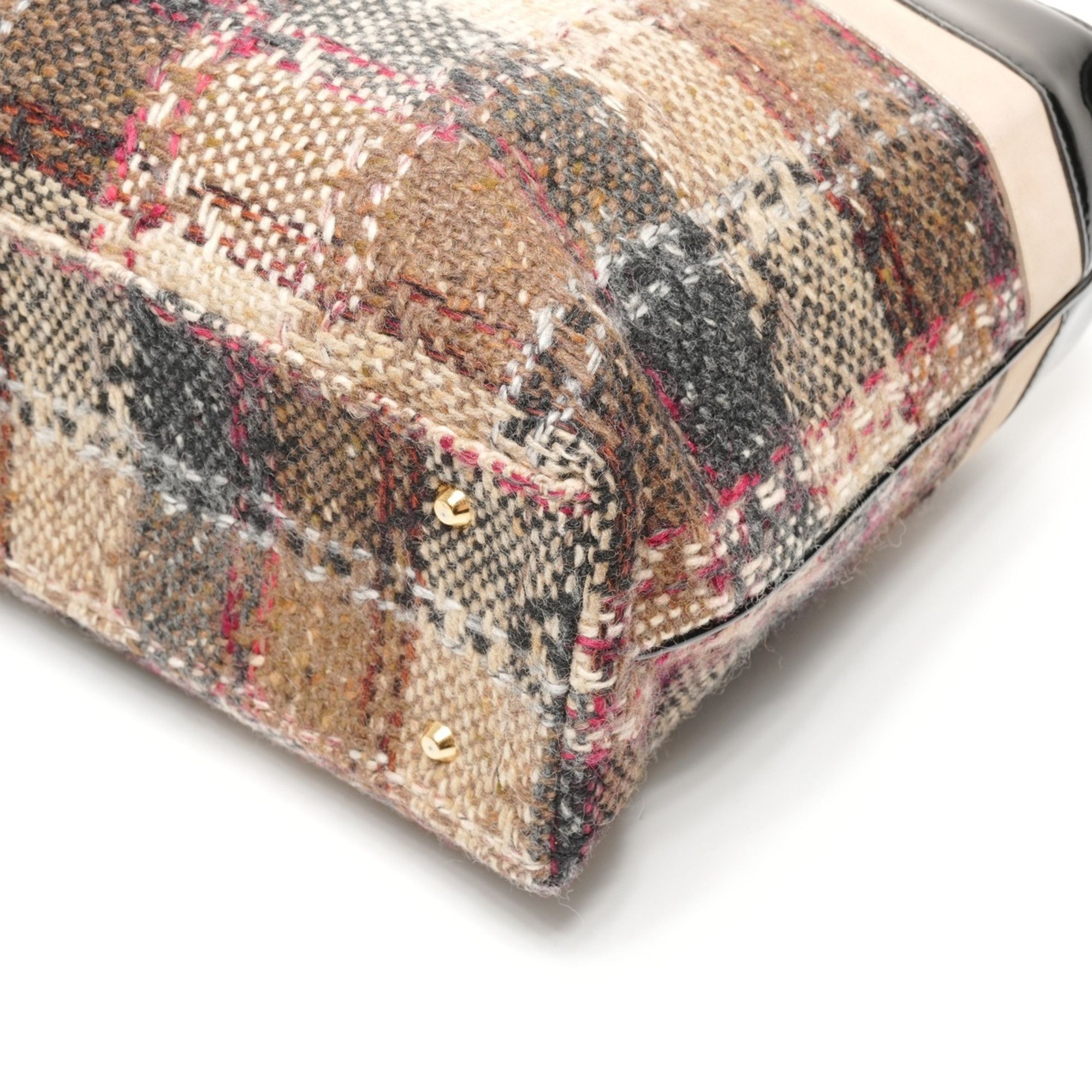 Burberry Burberry Tweed Wool PVB Handbag, Beige, WS25411 Size ONE SIZE - 6 Thumbnail