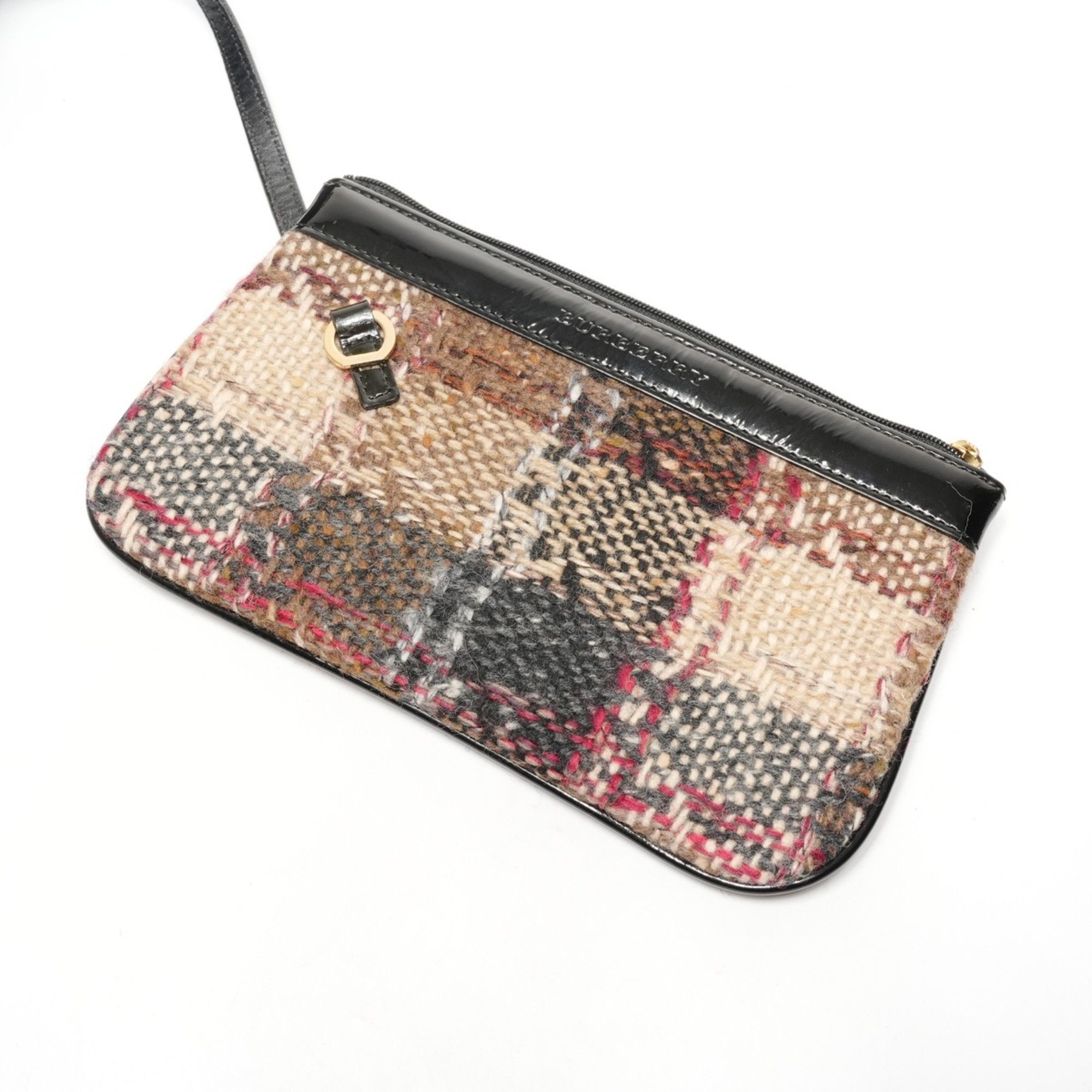 Burberry Burberry Tweed Wool PVB Handbag, Beige, WS25411 Size ONE SIZE - 12 Thumbnail