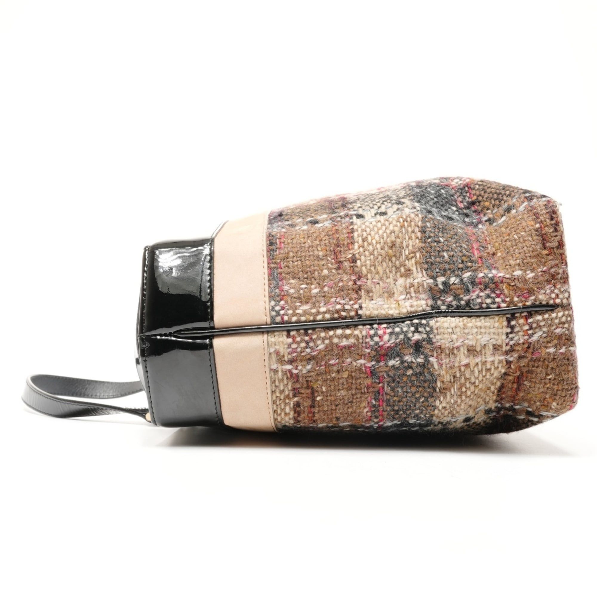 Burberry Burberry Tweed Wool PVB Handbag, Beige, WS25411 Size ONE SIZE - 3 Thumbnail