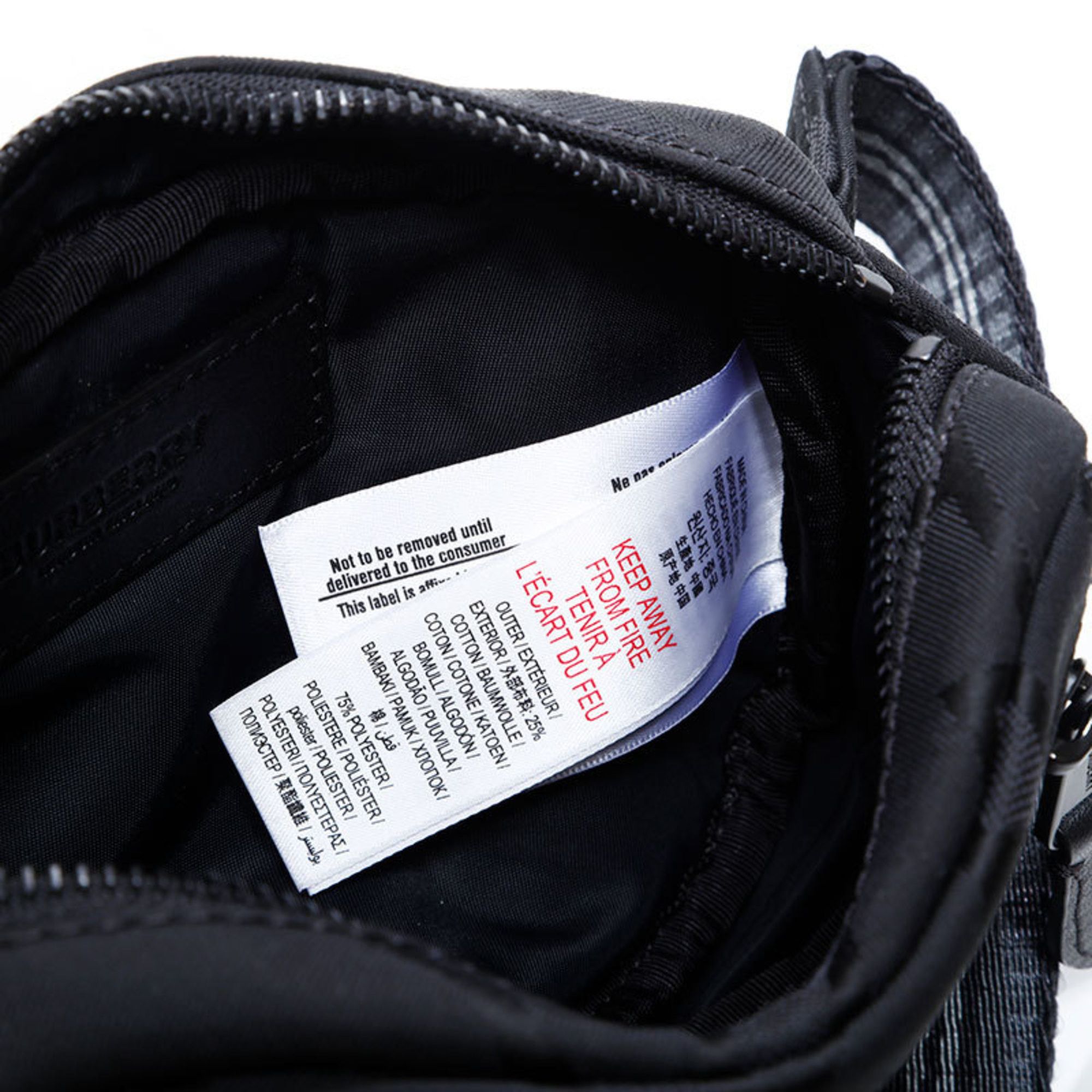 Burberry Burberry Nylon Mini Shoulder Bag, Black, WS22550 Size ONE SIZE - 11 Thumbnail