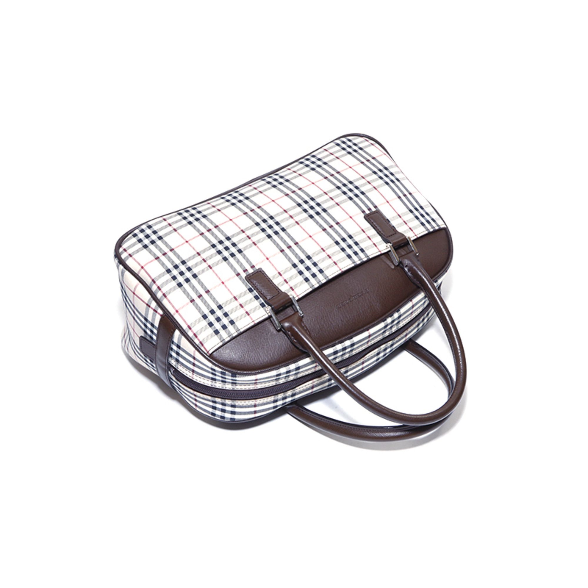Burberry Burberry Nova Check Canvas Handbag, Beige/Brown, WS4243 Size ONE SIZE - 8 Thumbnail