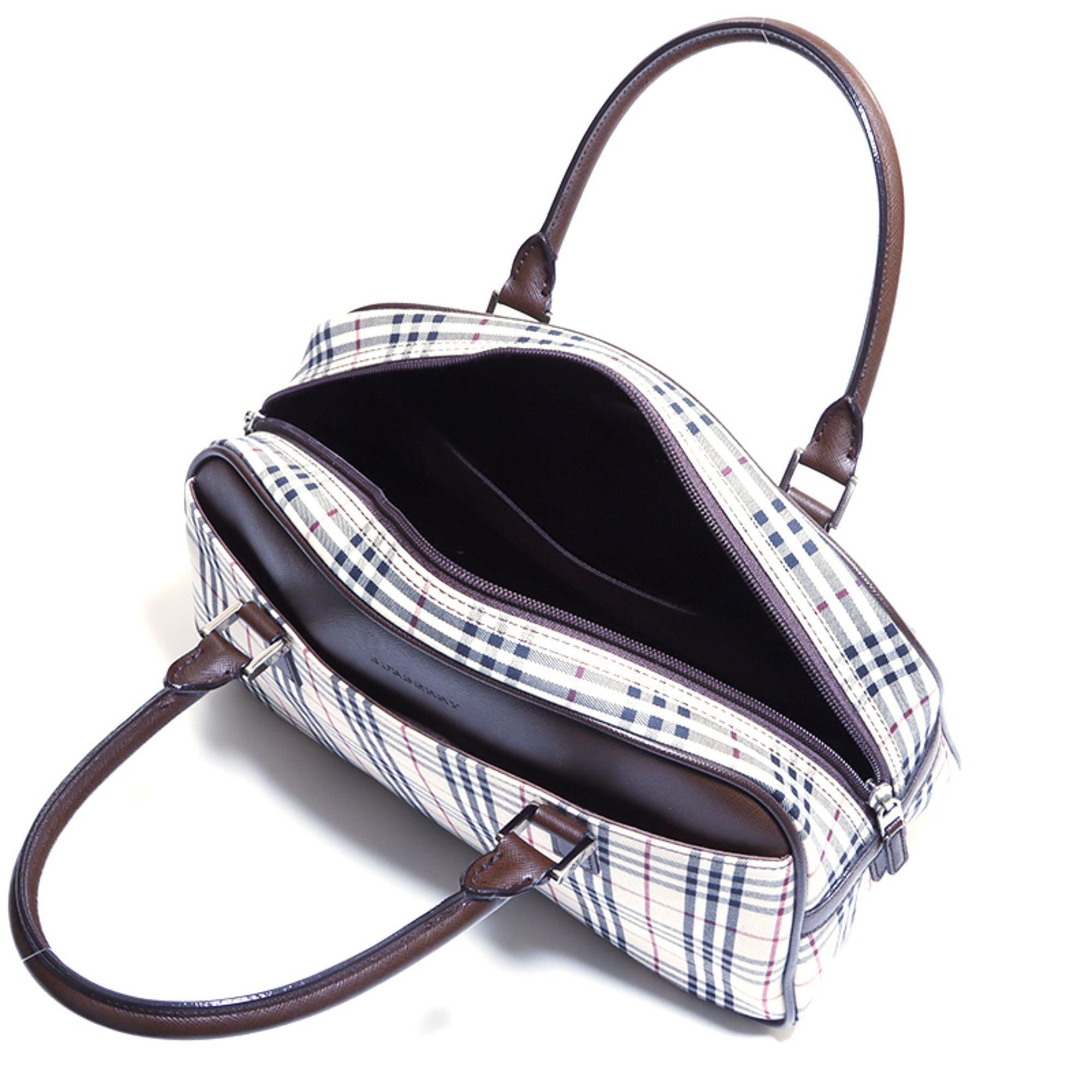 Burberry Burberry Nova Check Canvas Handbag, Beige/Brown, WS4243 Size ONE SIZE - 10 Thumbnail