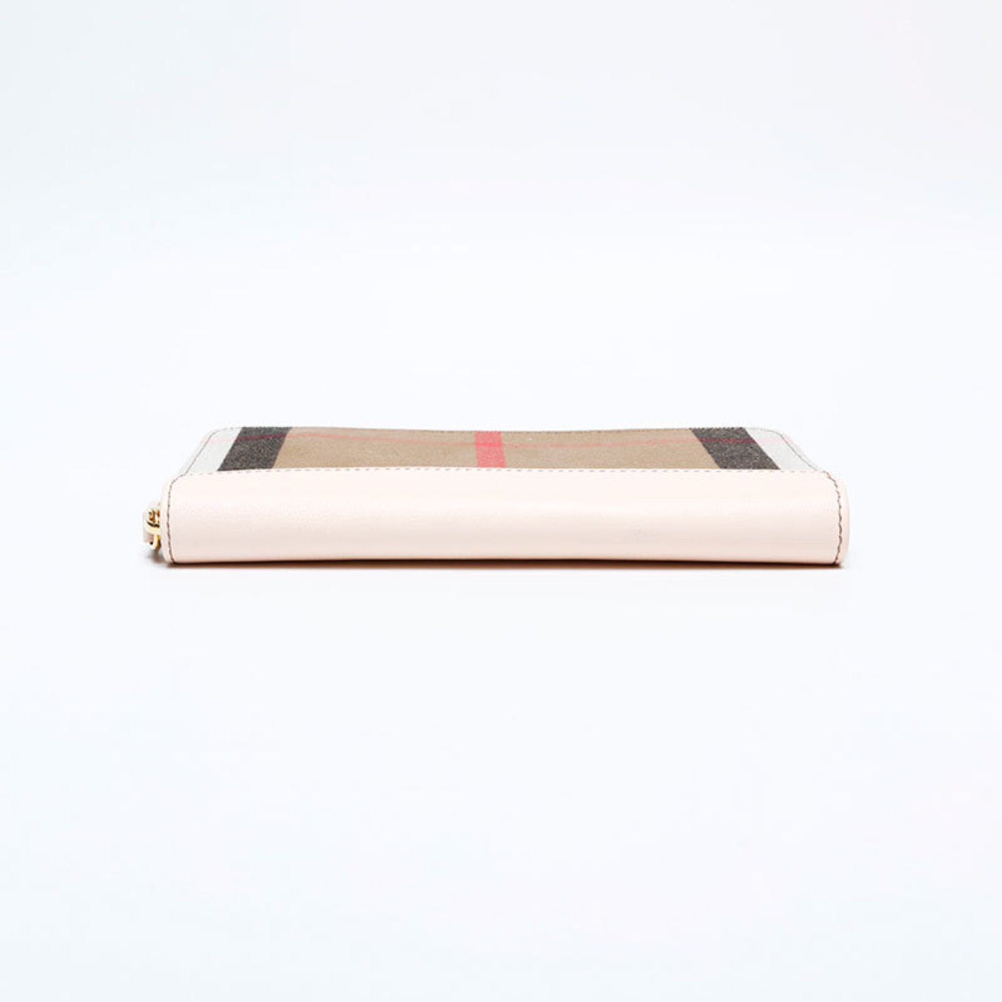 Burberry Burberry Check Canvas and Leather Long Wallet, Beige, WS22177 Size ONE SIZE - 7 Thumbnail