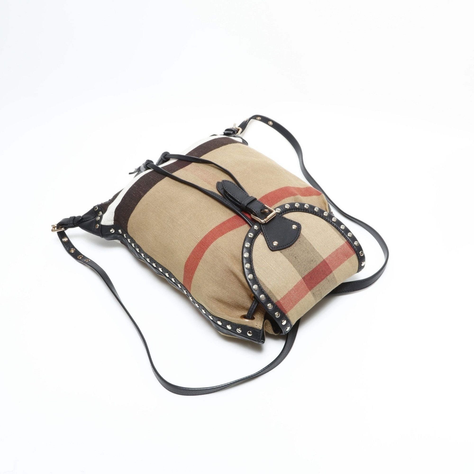 Burberry Burberry Nova Check Canvas Backpack/Daypack, Beige, WS23403 Size ONE SIZE - 9 Thumbnail
