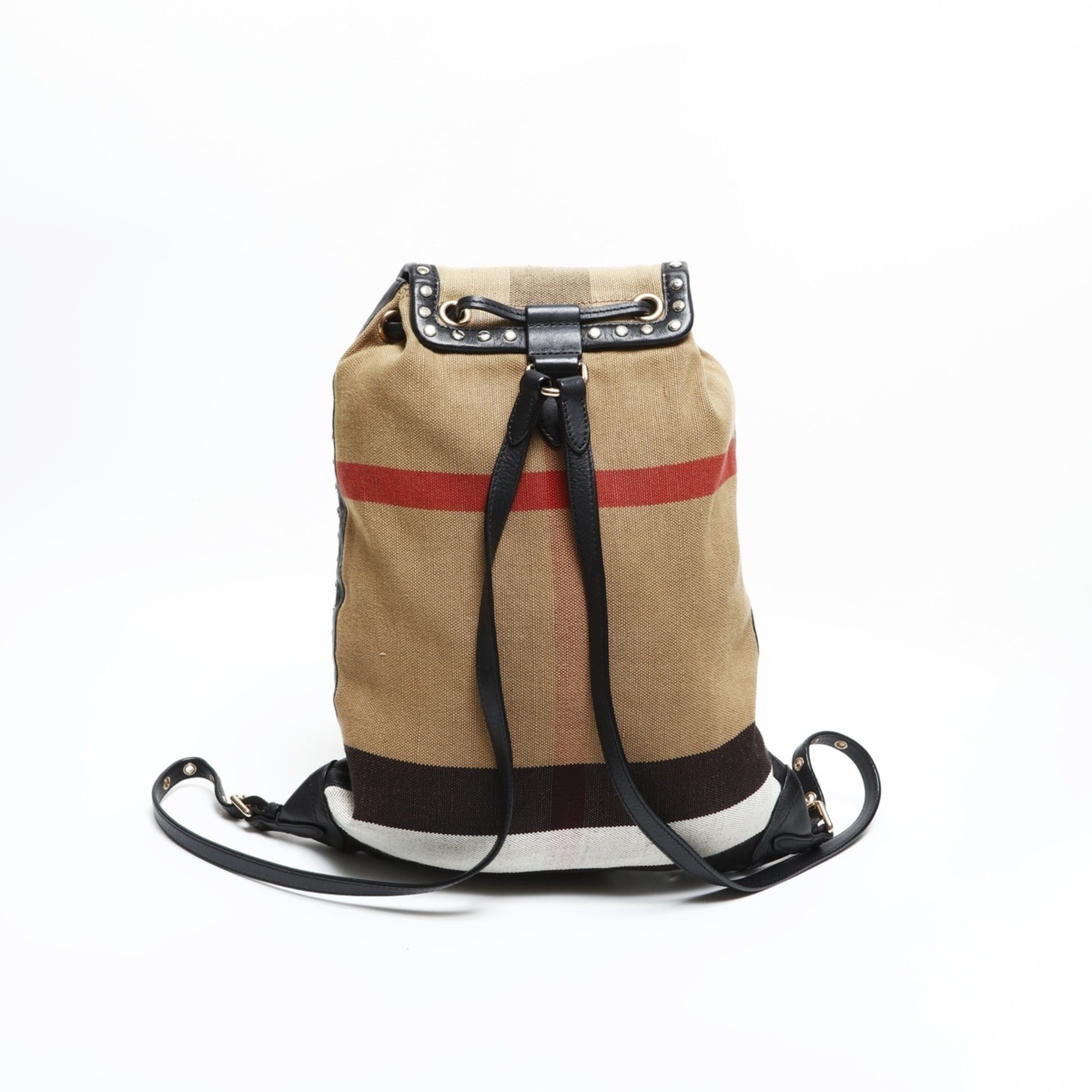 Burberry Burberry Nova Check Canvas Backpack/Daypack, Beige, WS23403 Size ONE SIZE - 3 Thumbnail