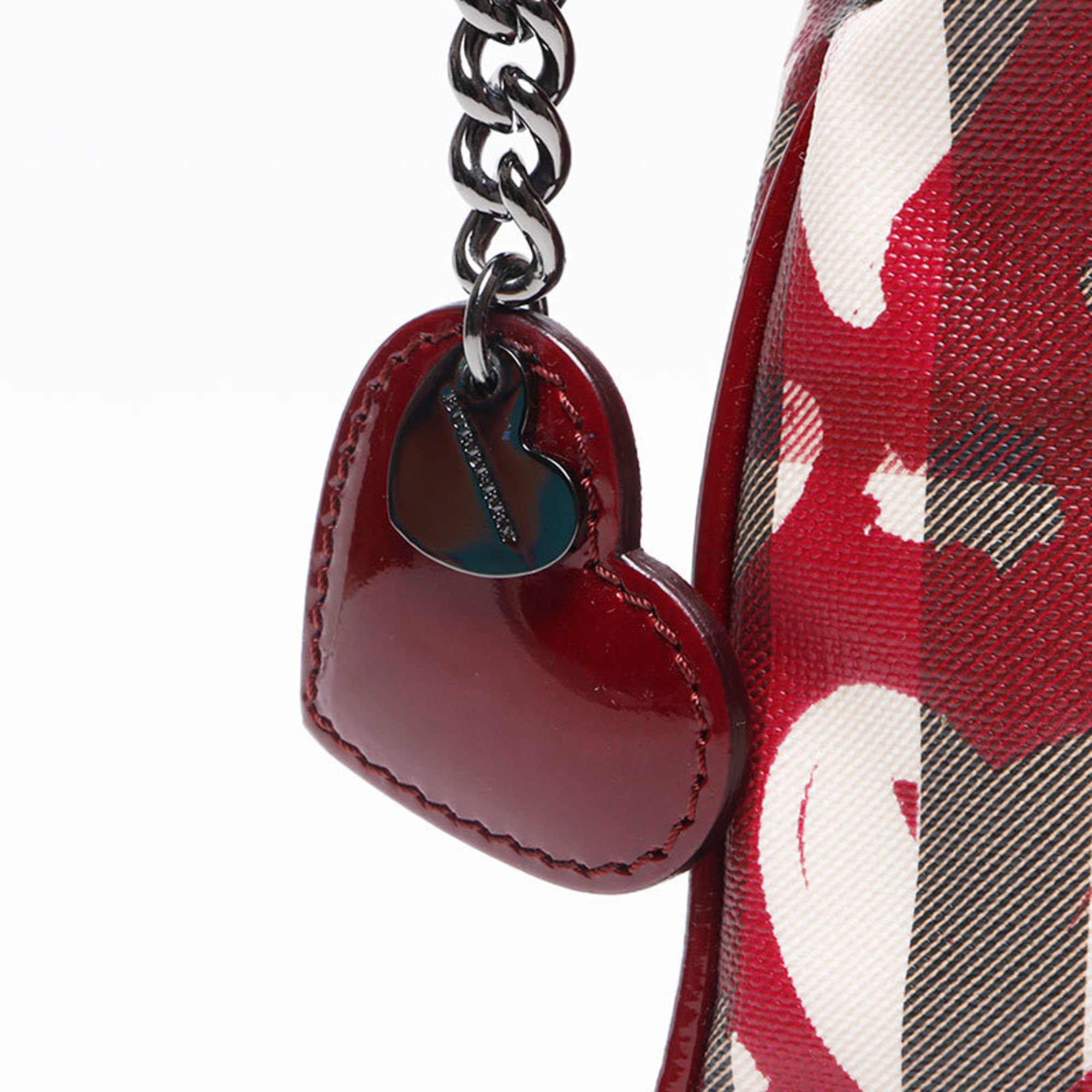 Burberry Burberry Nova Check Heart Enamel Shoulder Bag, Beige and Red, WS12805 Size ONE SIZE - 8 Thumbnail