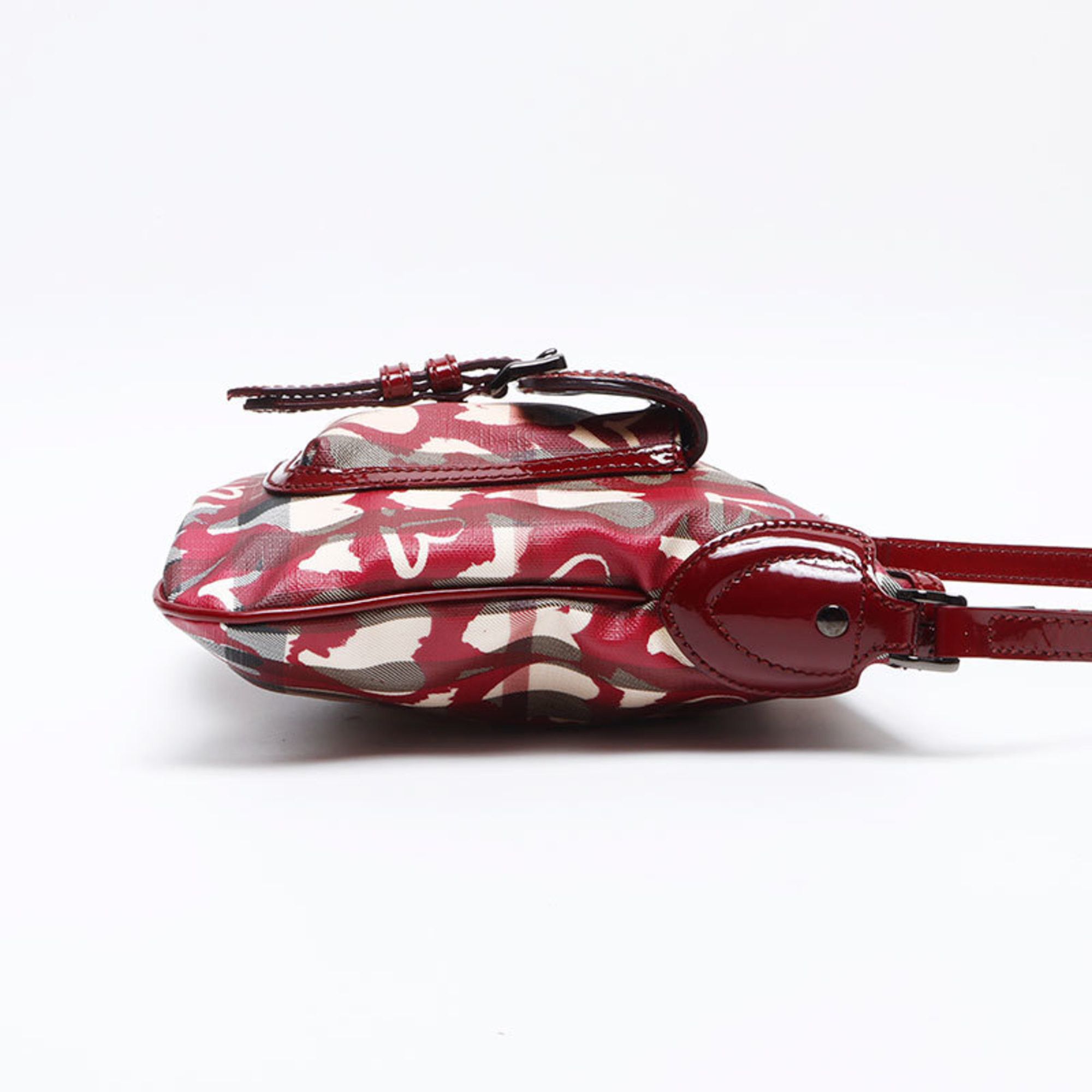Burberry Burberry Nova Check Heart Enamel Shoulder Bag, Beige and Red, WS12805 Size ONE SIZE - 4 Thumbnail