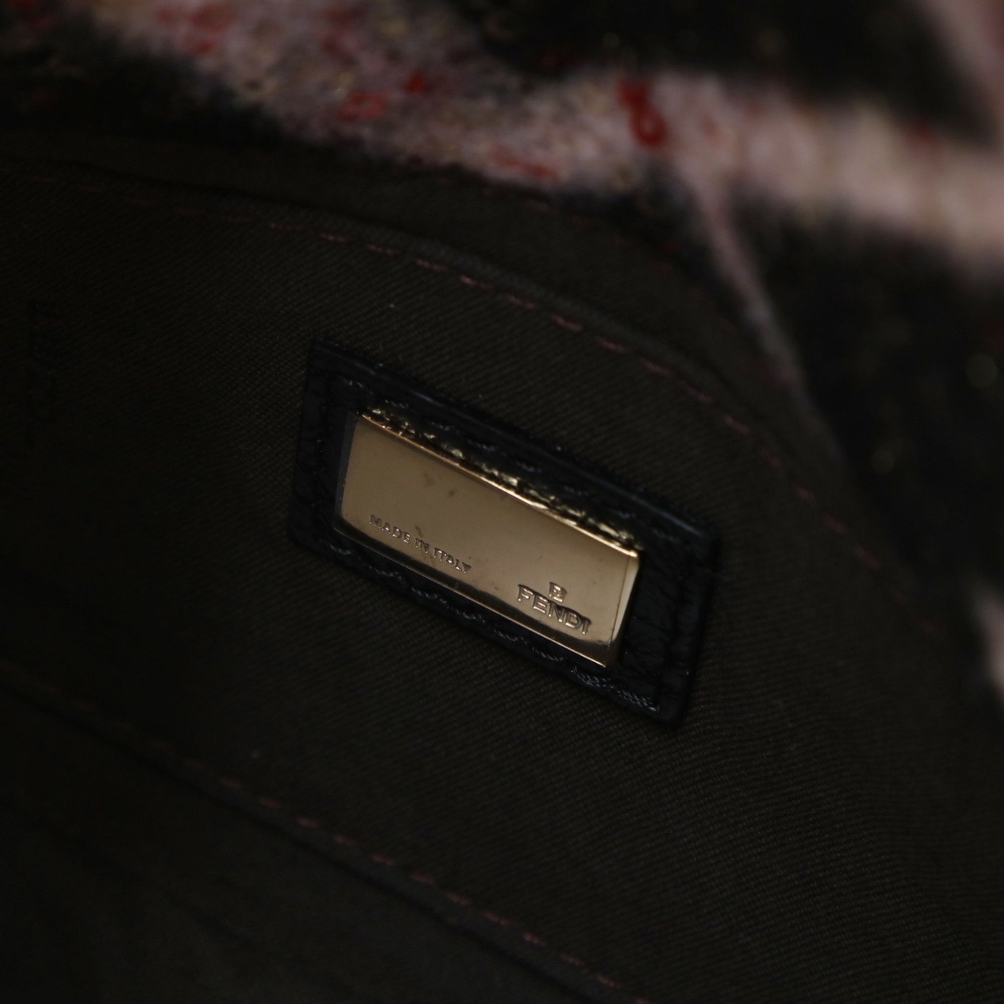 Fendi Fendi Pink Mini Mamma Wool Shoulder Bag in Black (WS26579) Size ONE SIZE - 11 Thumbnail