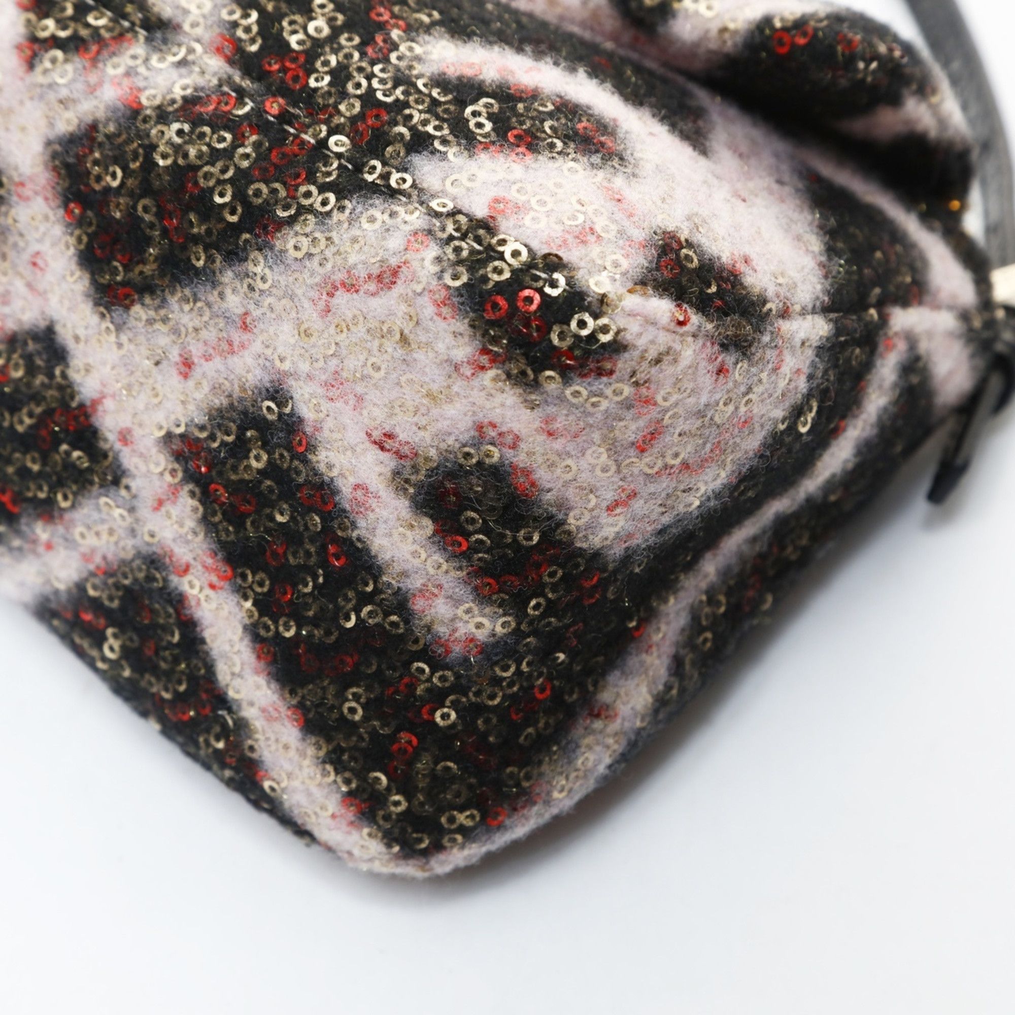 Fendi Fendi Pink Mini Mamma Wool Shoulder Bag in Black (WS26579) Size ONE SIZE - 7 Thumbnail