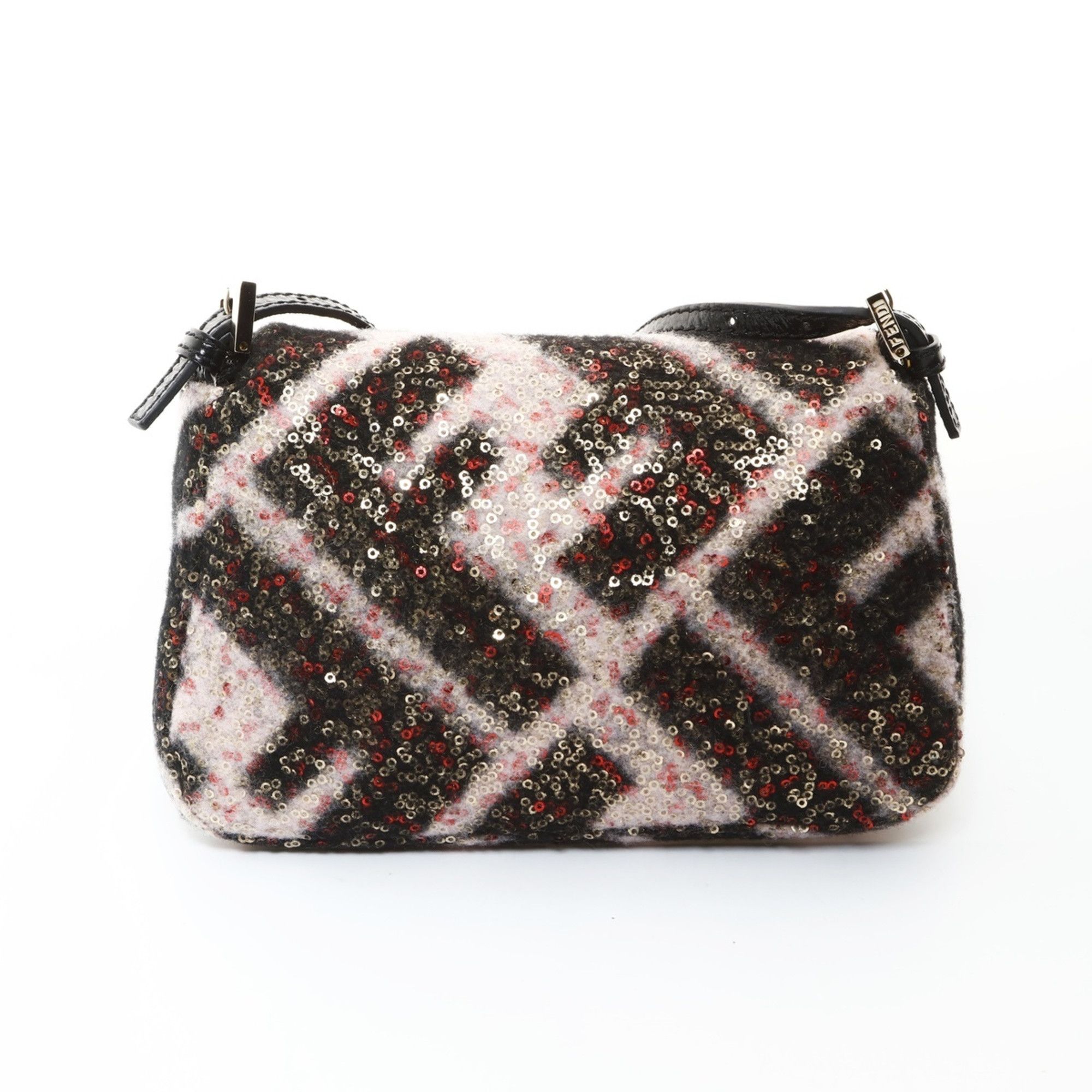 Fendi Fendi Pink Mini Mamma Wool Shoulder Bag in Black (WS26579) Size ONE SIZE - 3 Thumbnail