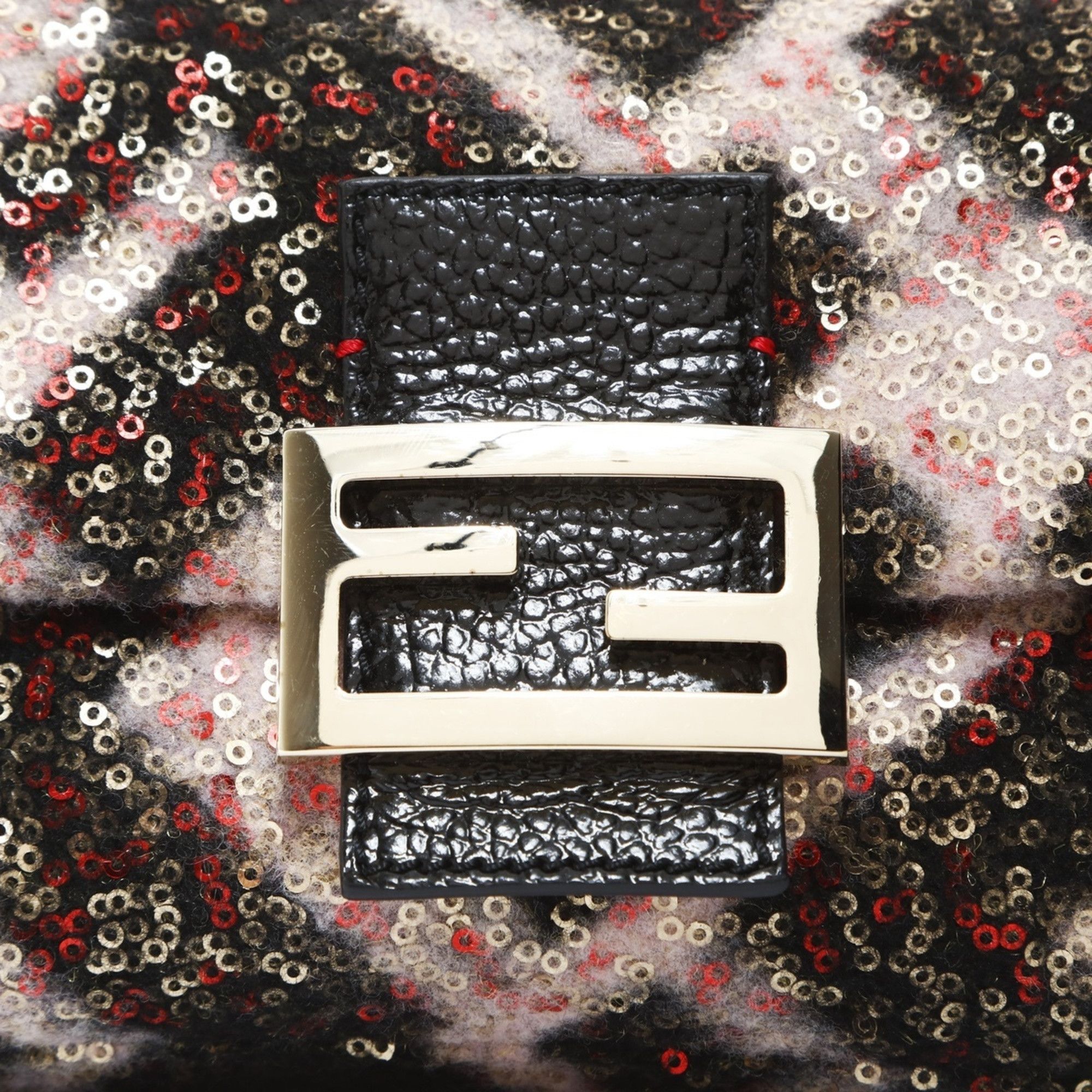 Fendi Fendi Pink Mini Mamma Wool Shoulder Bag in Black (WS26579) Size ONE SIZE - 9 Thumbnail