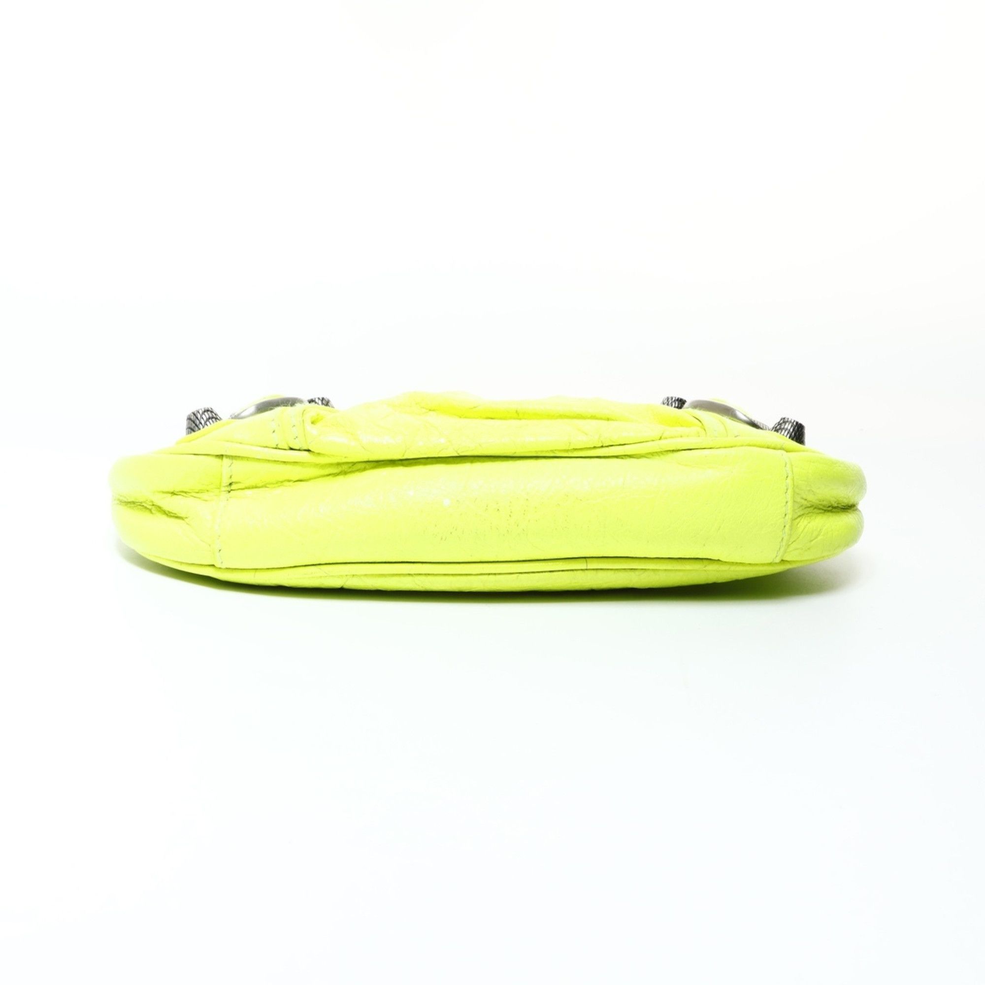 Balenciaga Balenciaga Le Cagole Mini Giant Leather Chain Shoulder Bag, Yellow, WS26019 Size ONE SIZE - 7 Thumbnail