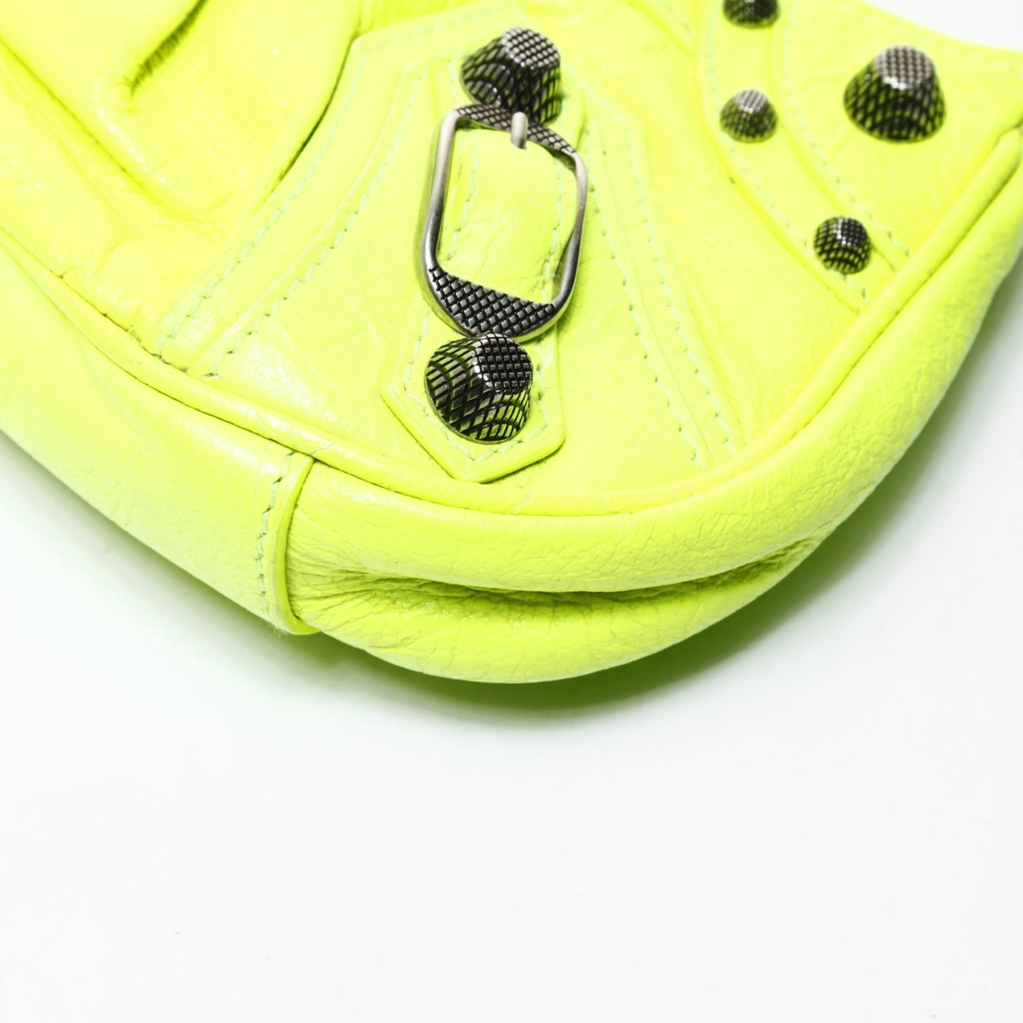 Balenciaga Balenciaga Le Cagole Mini Giant Leather Chain Shoulder Bag, Yellow, WS26019 Size ONE SIZE - 6 Thumbnail