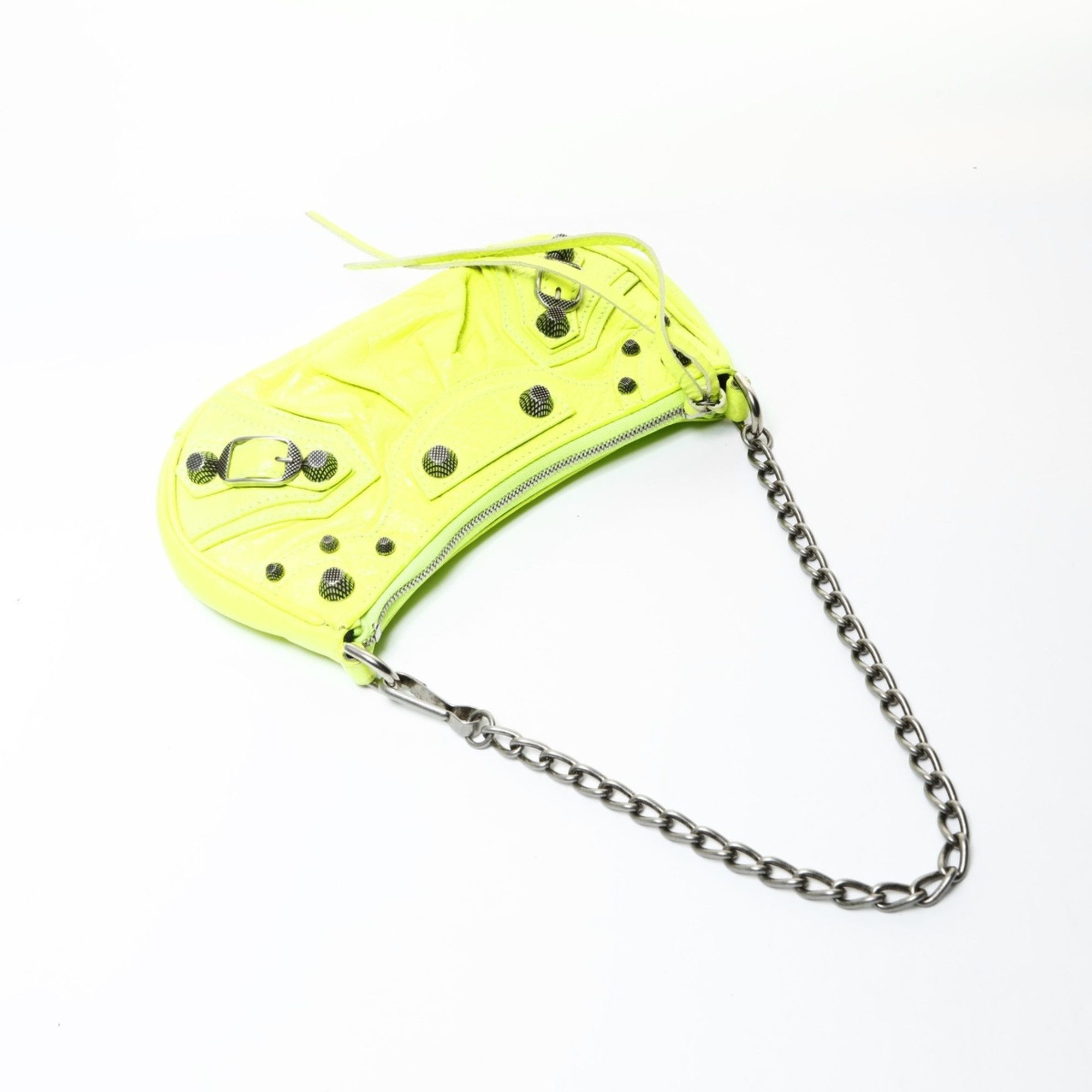 Balenciaga Balenciaga Le Cagole Mini Giant Leather Chain Shoulder Bag, Yellow, WS26019 Size ONE SIZE - 8 Thumbnail