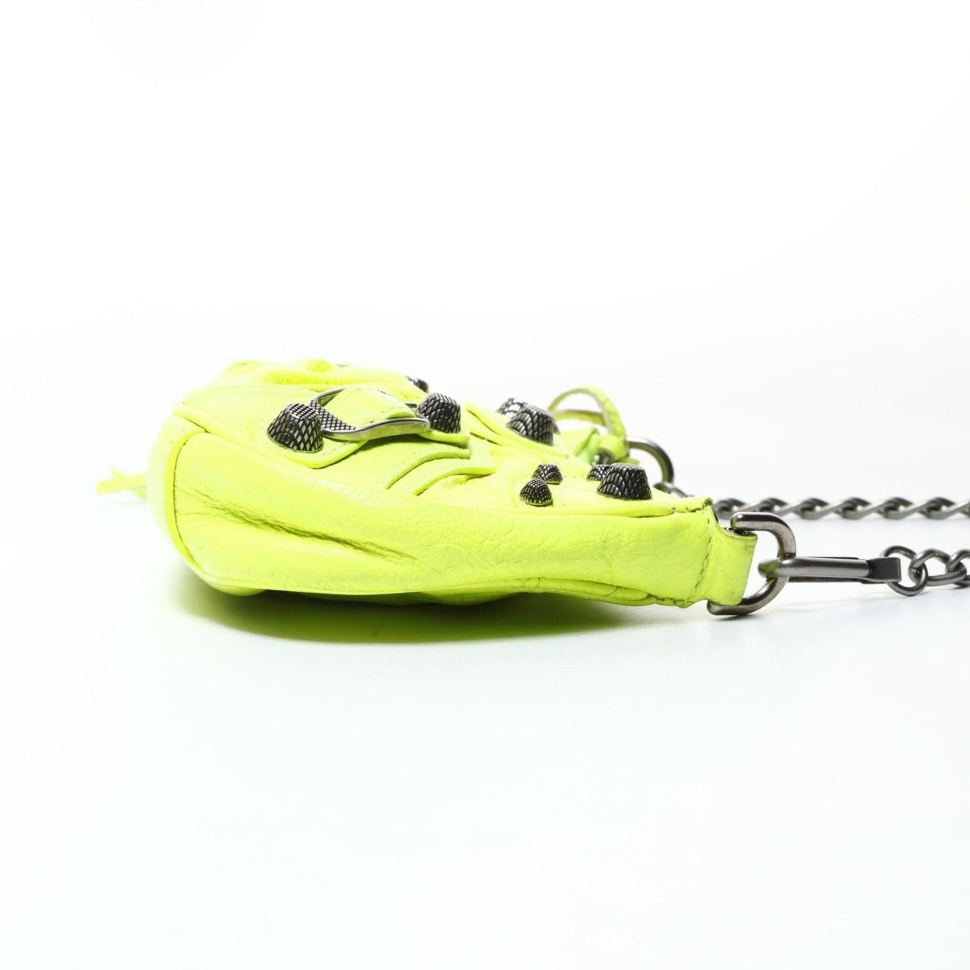 Balenciaga Balenciaga Le Cagole Mini Giant Leather Chain Shoulder Bag, Yellow, WS26019 Size ONE SIZE - 4 Thumbnail