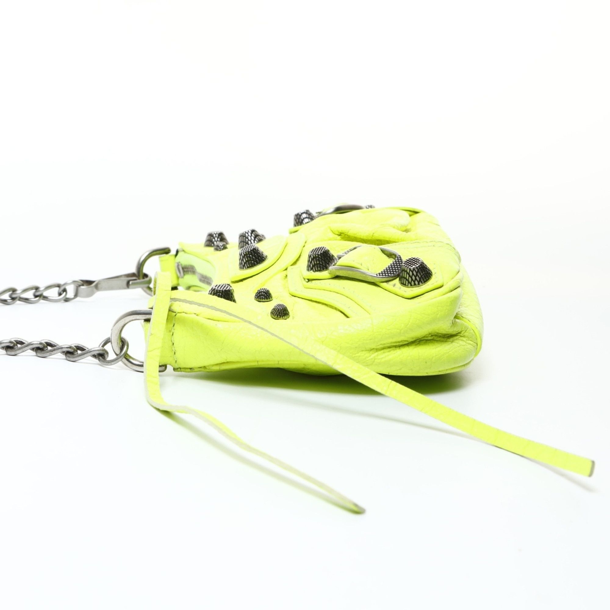 Balenciaga Balenciaga Le Cagole Mini Giant Leather Chain Shoulder Bag, Yellow, WS26019 Size ONE SIZE - 3 Thumbnail