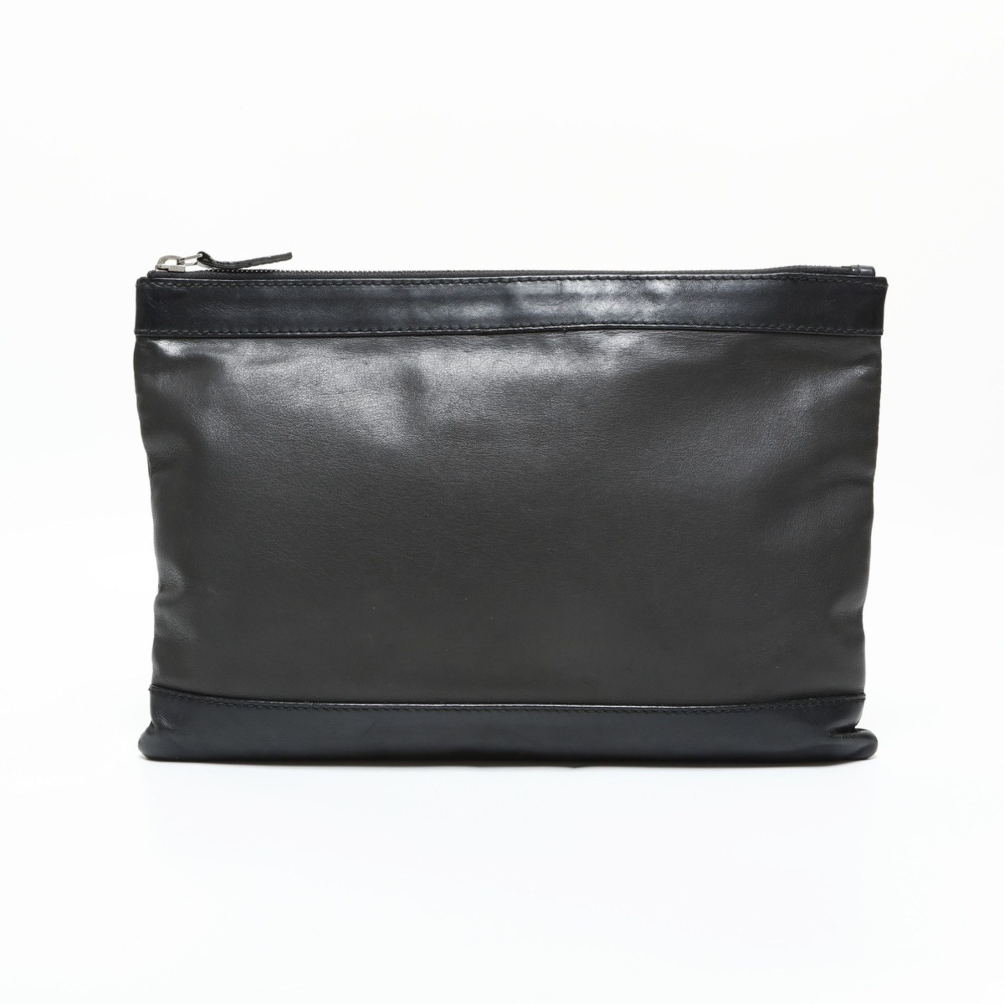 Balenciaga Balenciaga M Leather Clip Logo Clutch Bag, Black, WS23283 Size ONE SIZE - 3 Thumbnail