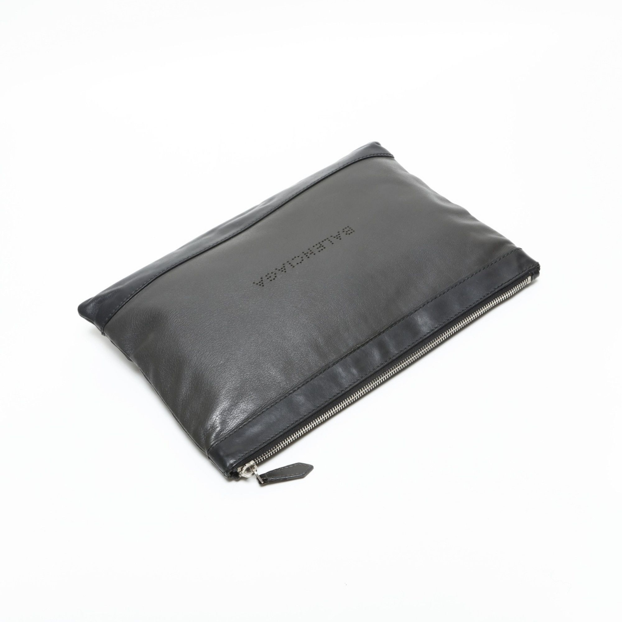 Balenciaga Balenciaga M Leather Clip Logo Clutch Bag, Black, WS23283 Size ONE SIZE - 10 Thumbnail