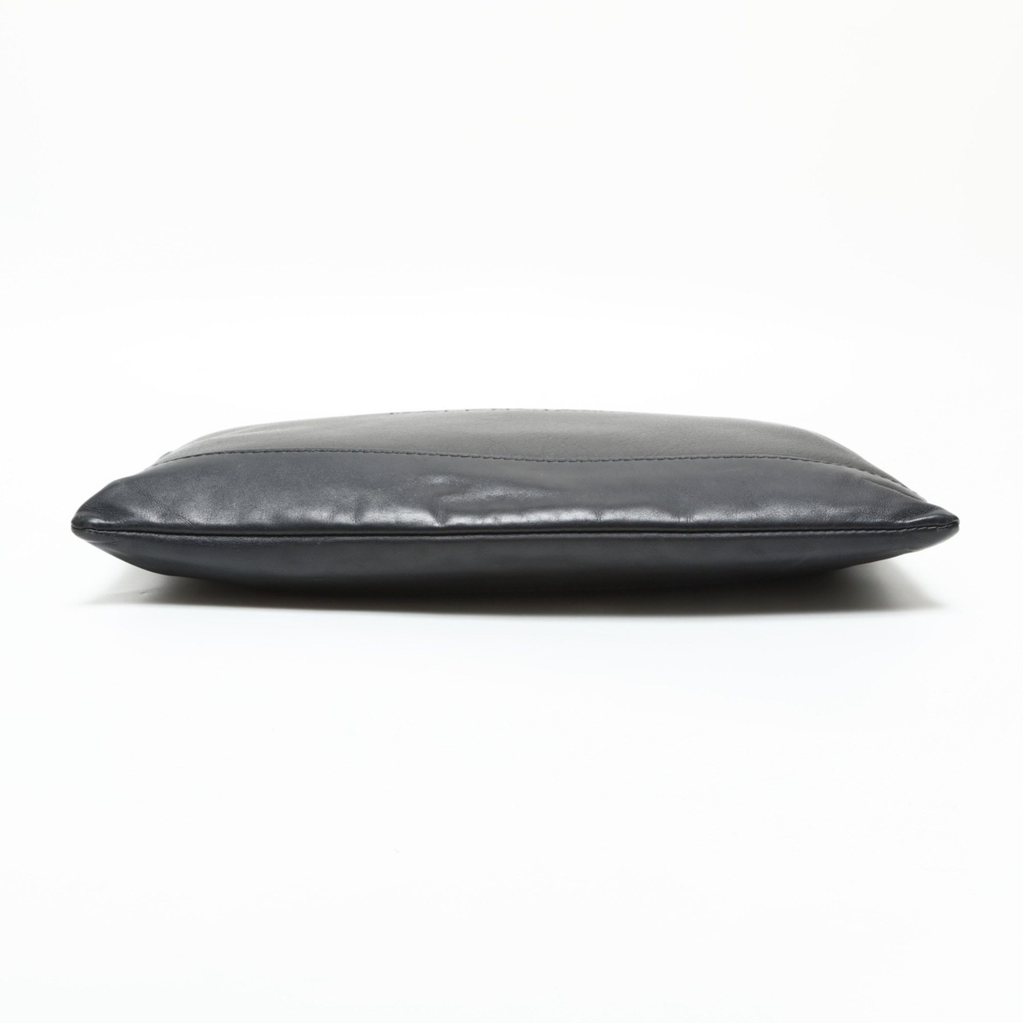 Balenciaga Balenciaga M Leather Clip Logo Clutch Bag, Black, WS23283 Size ONE SIZE - 8 Thumbnail