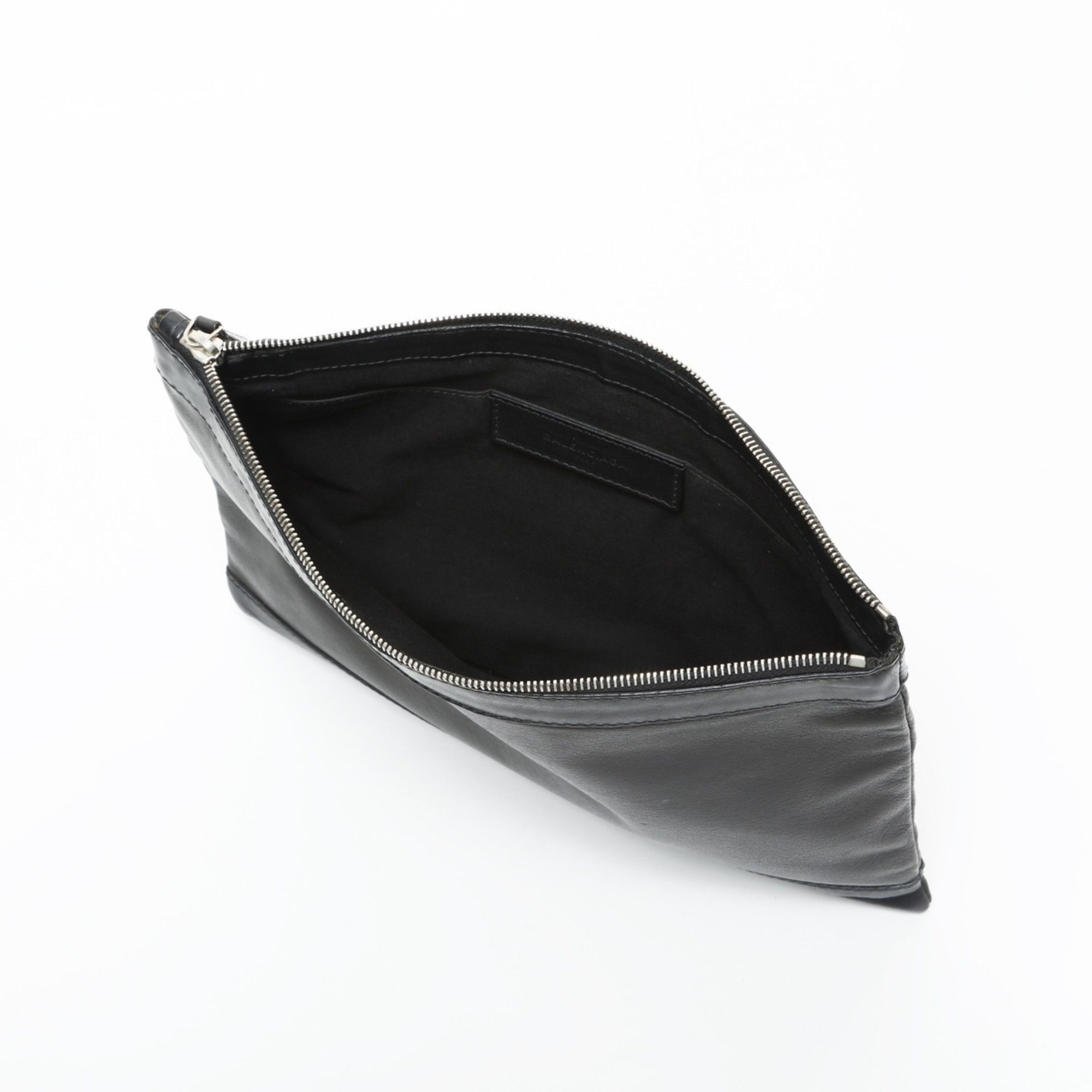 Balenciaga Balenciaga M Leather Clip Logo Clutch Bag, Black, WS23283 Size ONE SIZE - 13 Thumbnail