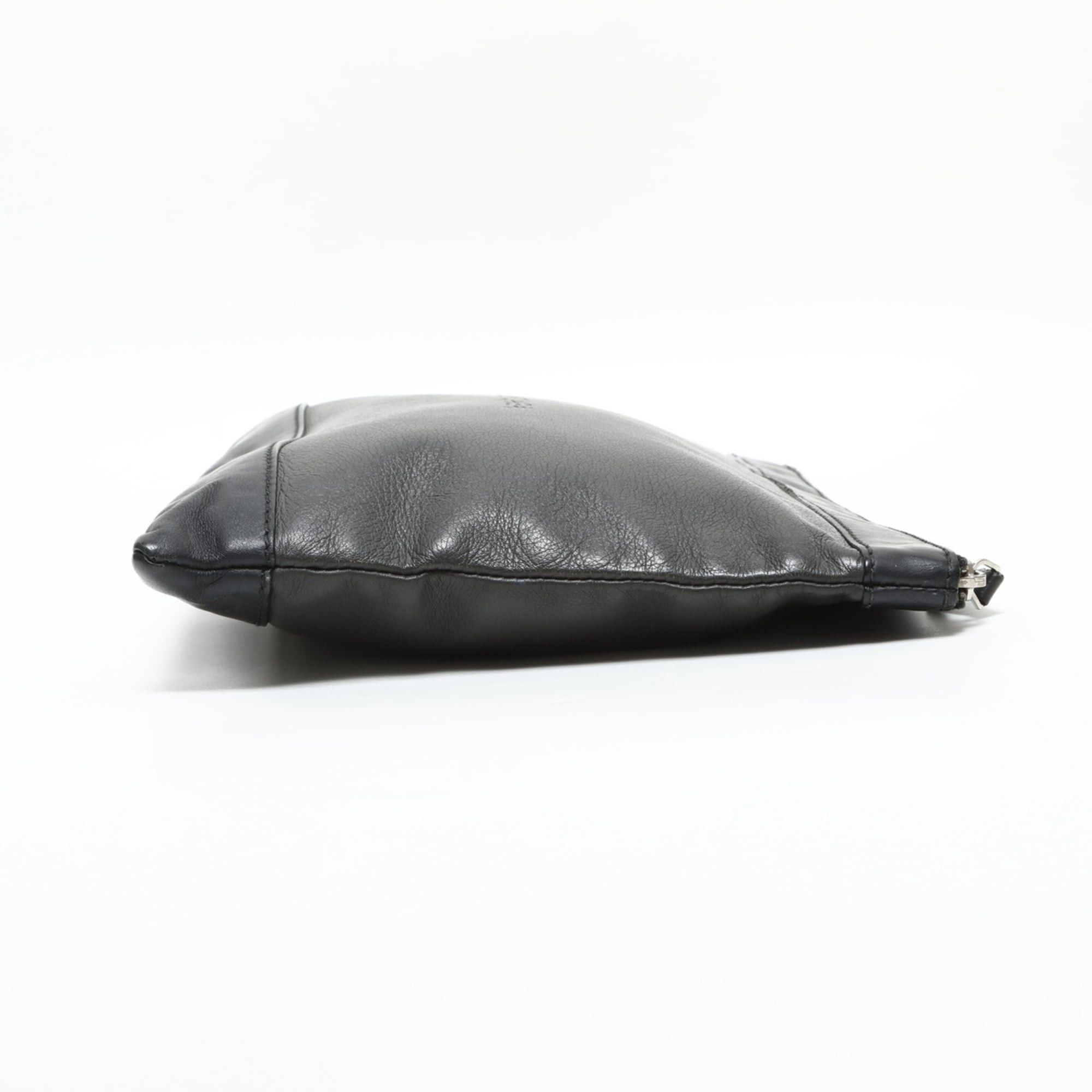 Balenciaga Balenciaga M Leather Clip Logo Clutch Bag, Black, WS23283 Size ONE SIZE - 5 Thumbnail