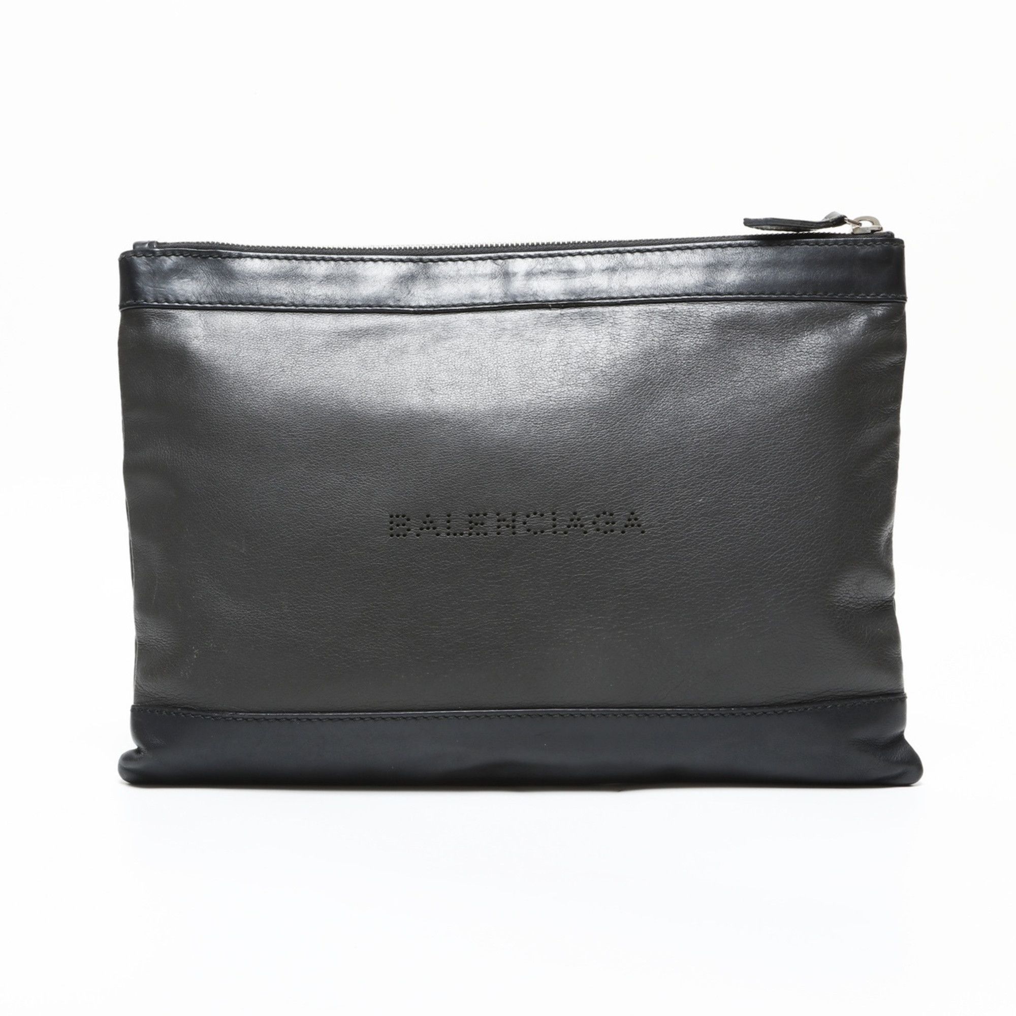 Balenciaga Balenciaga M Leather Clip Logo Clutch Bag, Black, WS23283 Size ONE SIZE - 2 Thumbnail