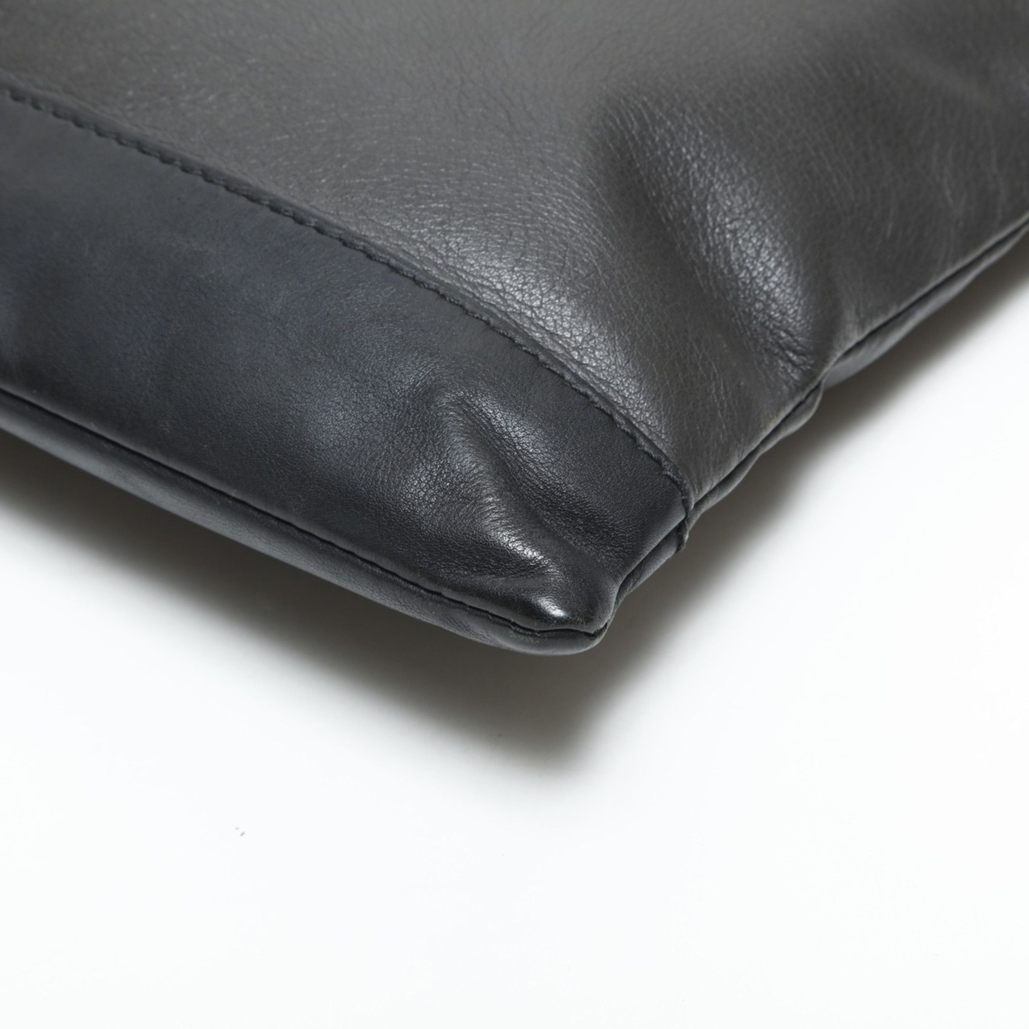 Balenciaga Balenciaga M Leather Clip Logo Clutch Bag, Black, WS23283 Size ONE SIZE - 7 Thumbnail