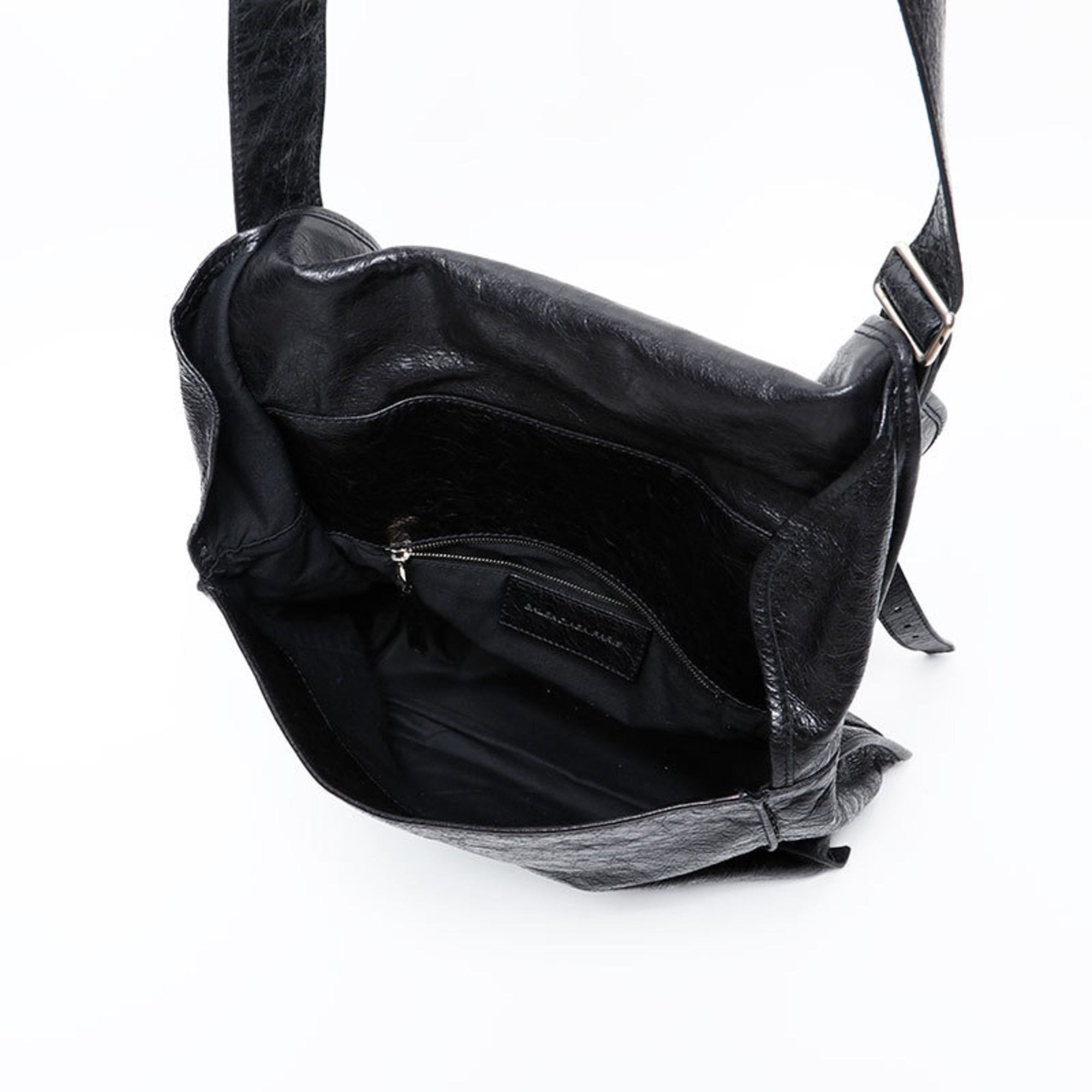 Balenciaga Balenciaga Motocross Classic Leather Shoulder Bag, Black, WS20608 Size ONE SIZE - 11 Thumbnail