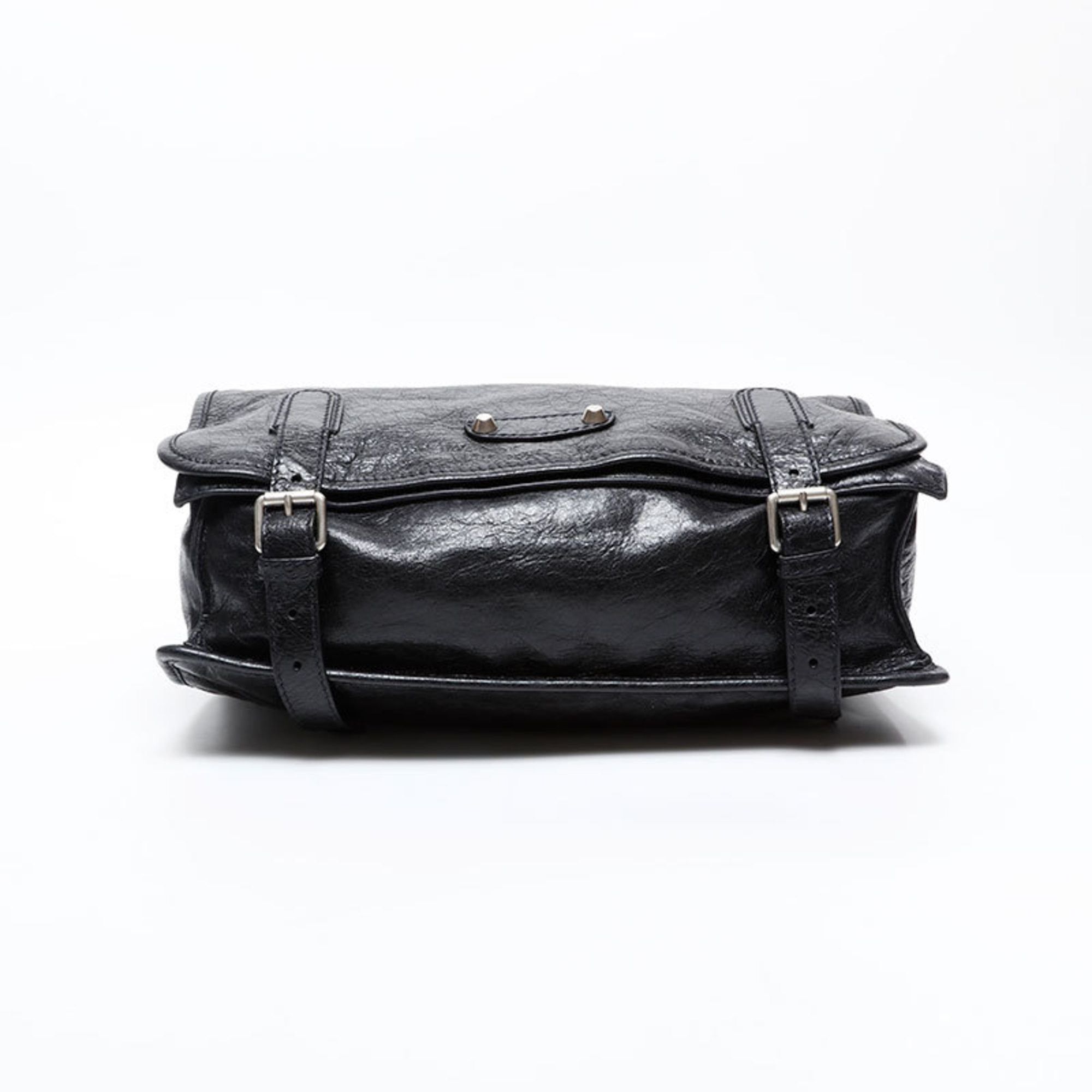 Balenciaga Balenciaga Motocross Classic Leather Shoulder Bag, Black, WS20608 Size ONE SIZE - 7 Thumbnail