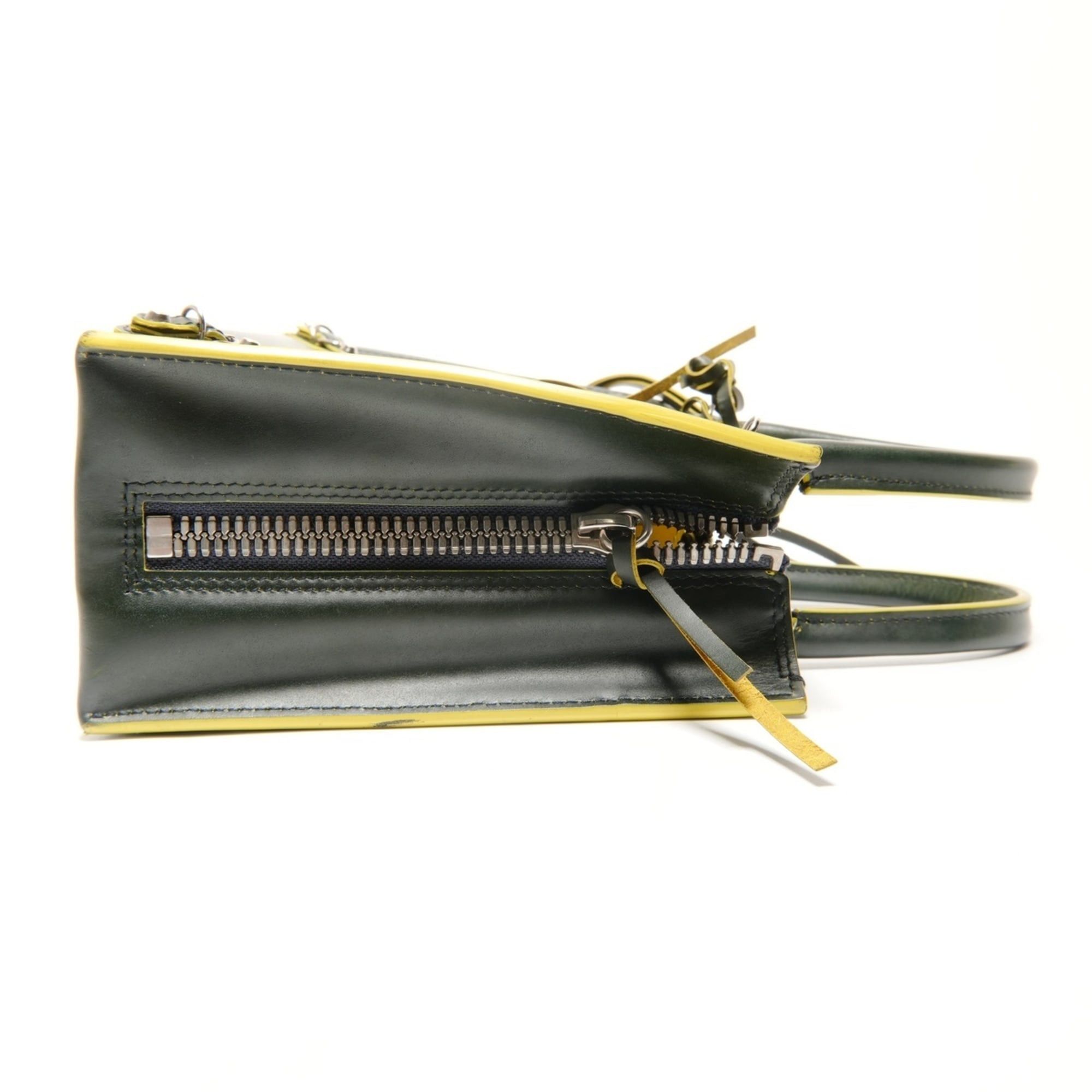 Balenciaga Balenciaga Paper Mini A6 Leather 2-Way Handbag, Green, WS26212 Size ONE SIZE - 4 Thumbnail